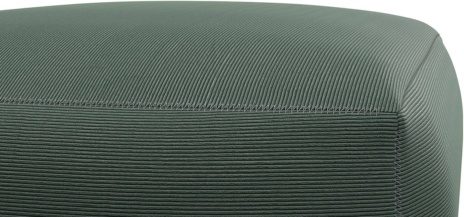 FLEXLUX Pouf »Lucera«, modern & anschmiegsam, Kaltschaum, Stahl-Wellenunterfederung