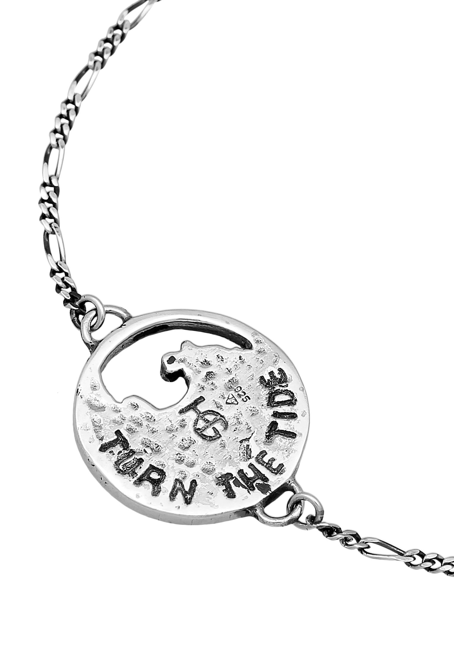 HAZE & GLORY Armkette »Armband Münze - Tide Welle Maritim 925 Silber«