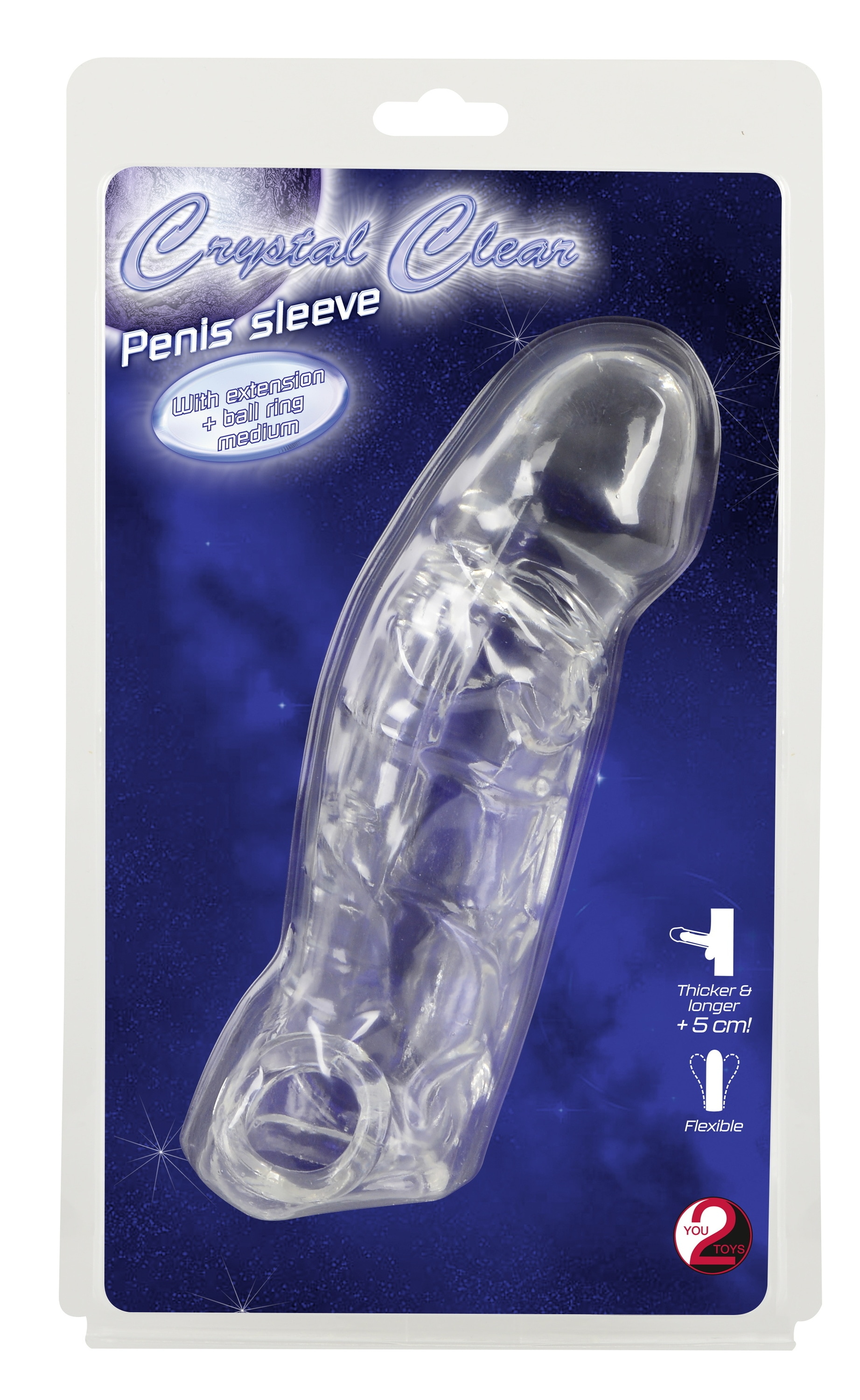 Crystal Clear Penishülle »Penissleeve Penis Sleeve with extension + ball ring«