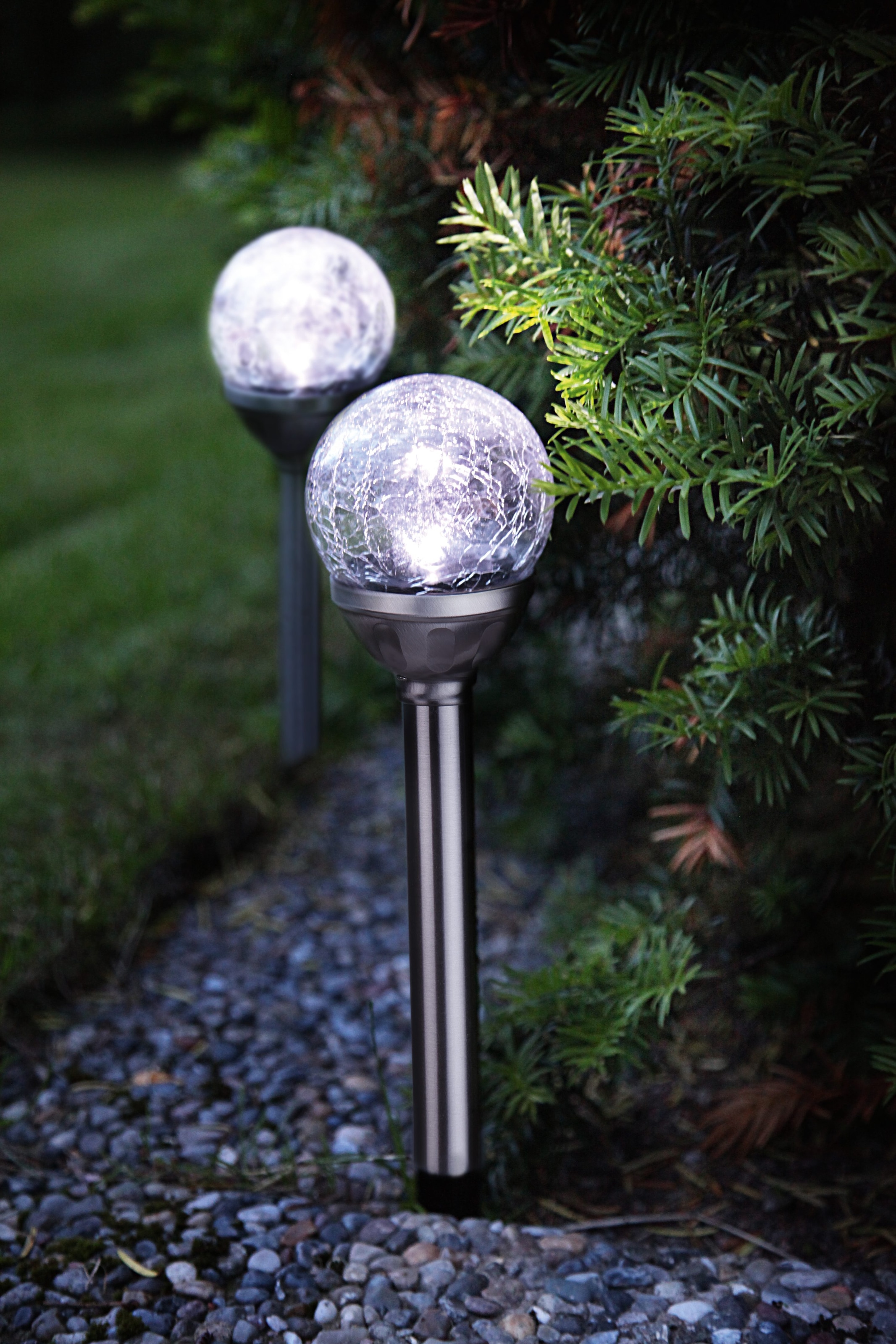 Parforce Traditional Hunting LED Solarleuchte »Solar-Wegleuchte Roma« LED-Board 2 Stk. Kaltweiß 2er-Set Solar-Wegeleuchten, 2 LEDs, Dämmerungssensor,