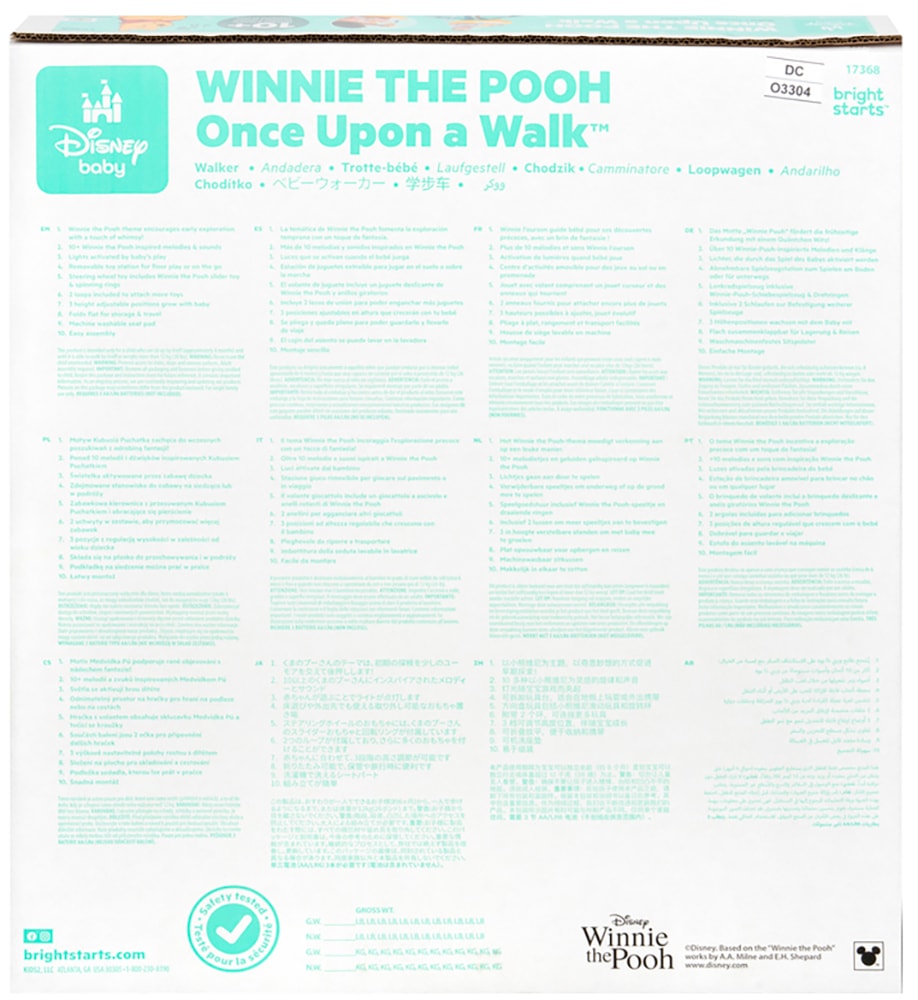 Bright Starts Lauflernhilfe »Winnie the Pooh Once Upon a Walk™ Lauflernhilfe« mit Licht und Sound