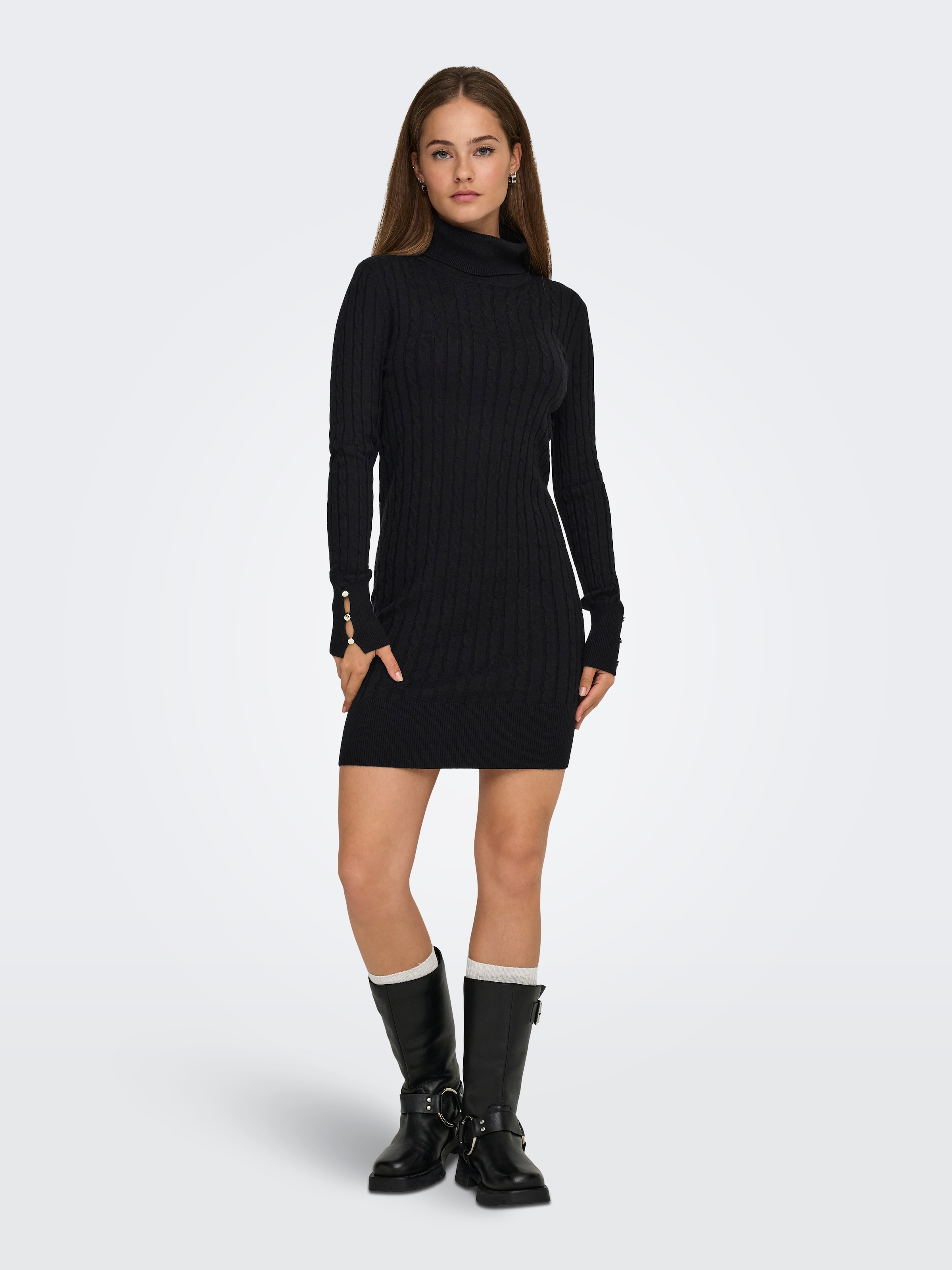 ONLY Strickkleid »ONLLOUIS LS ROLLNECK CABLE DRESS AT KNT«