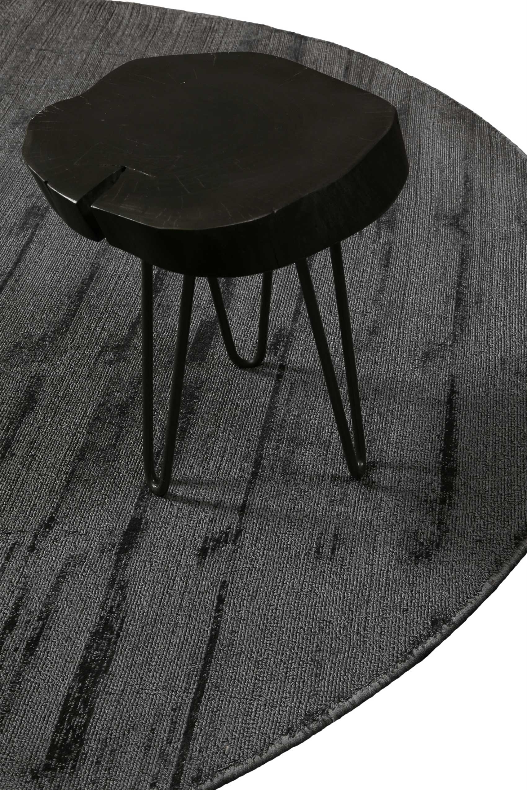 Wecon home Basics Teppich »Emma« rund 8 mm Höhe Kurzflorteppich, handgewebt, einfarbig, modern, Wohnzimmer,