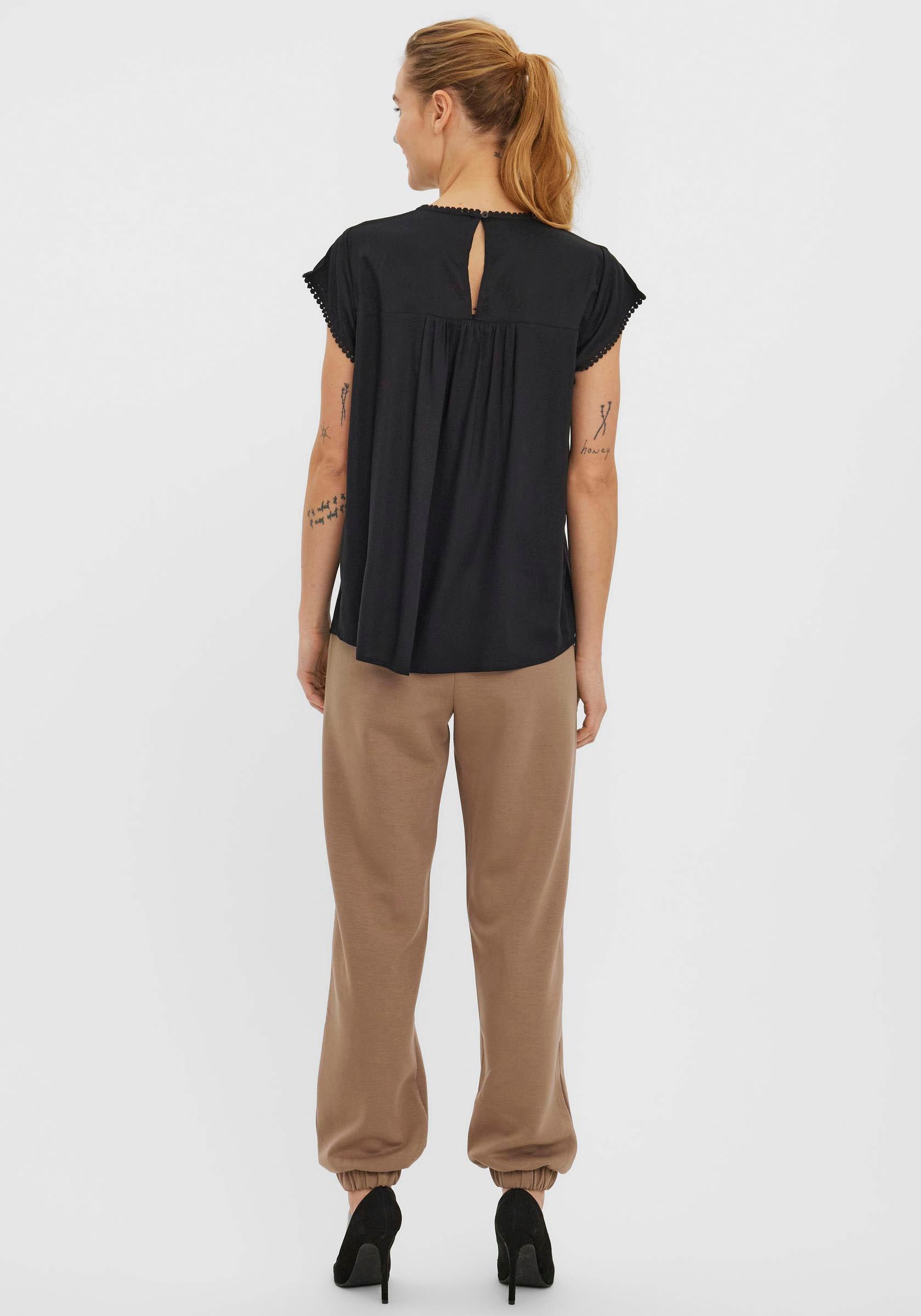 Vero Moda Spitzentop »VMDEBBIE PLEAT S/L TOP GA NOOS«