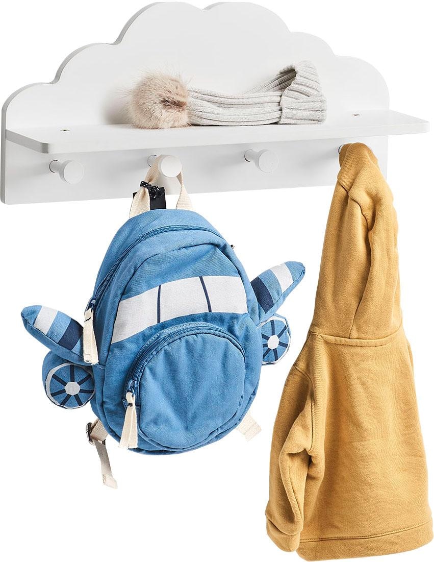 Zeller Present Garderobenleiste »Wolke«, praktische Wandgarderobe für Kinderjacken im Wolkendesign