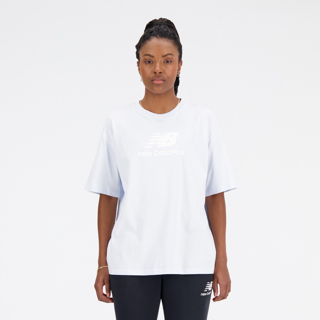 New Balance T-Shirt »NB ESSENTIALS STACKED LOGO OVERSIZED T-SHIRT«