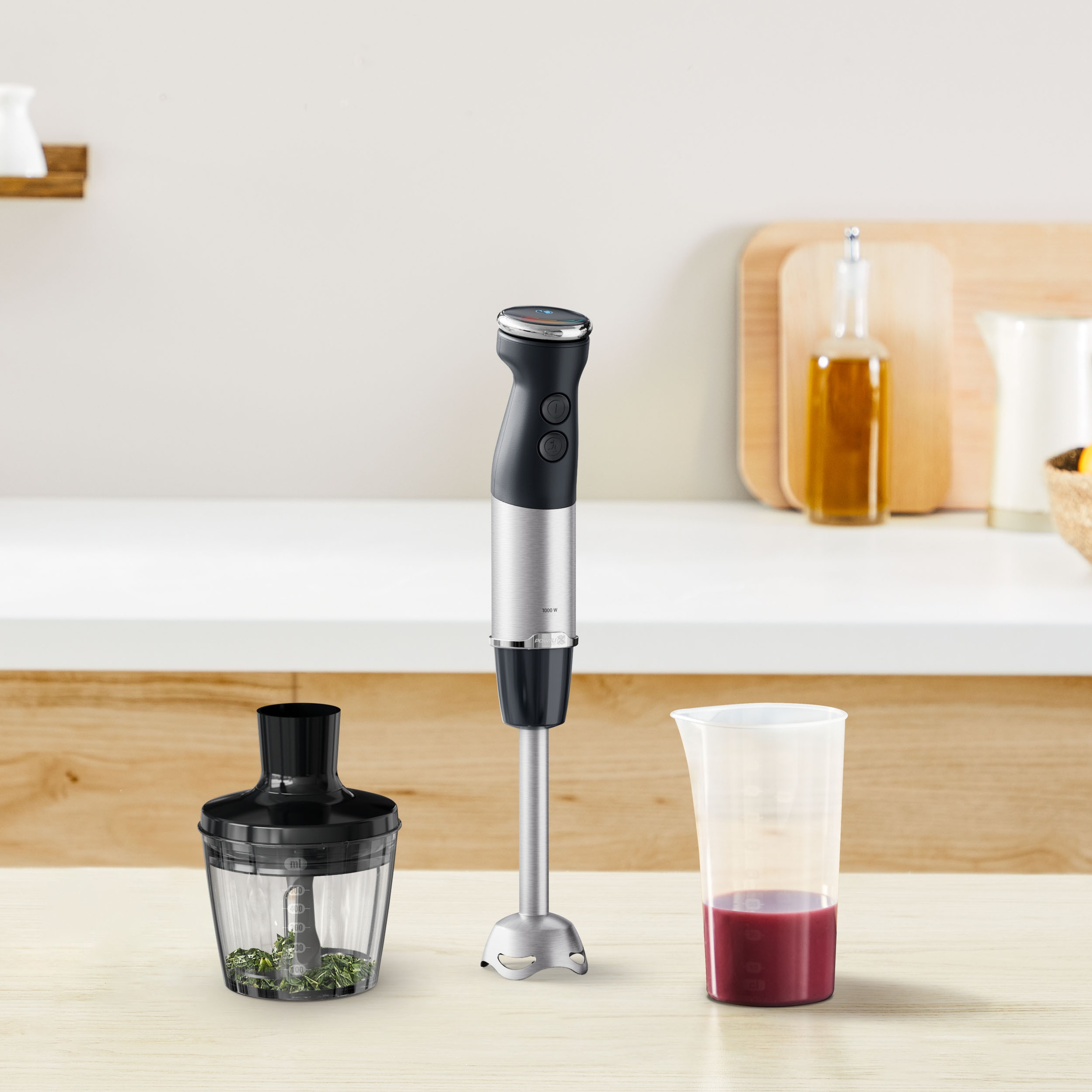 Tefal Stabmixer »HB6728«, 1000 W, Quickchef+ Stabmixer, Powelix Klingen-Technologie für schnelles Mixen