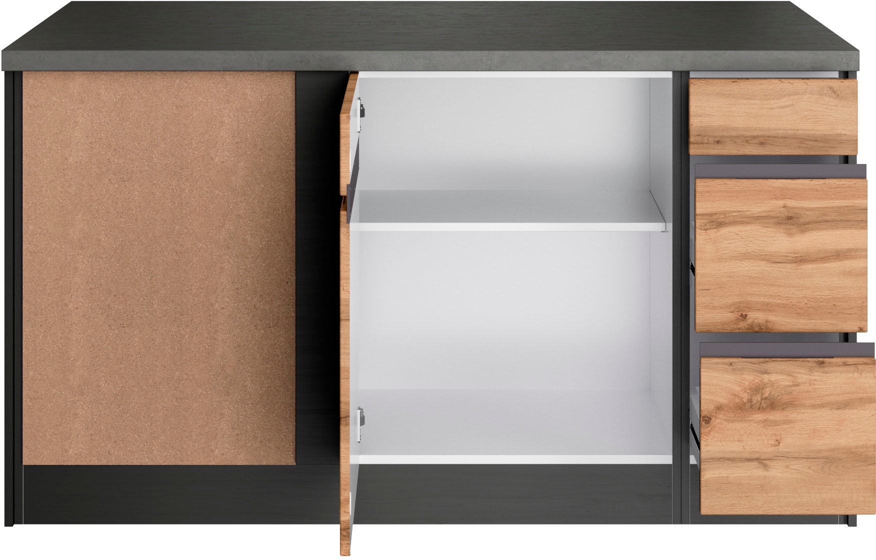 KOCHSTATION Winkelküche »KS-Riesa« Stellbreite 340x150 cm, wahlweise mit oder ohne E-Geräte