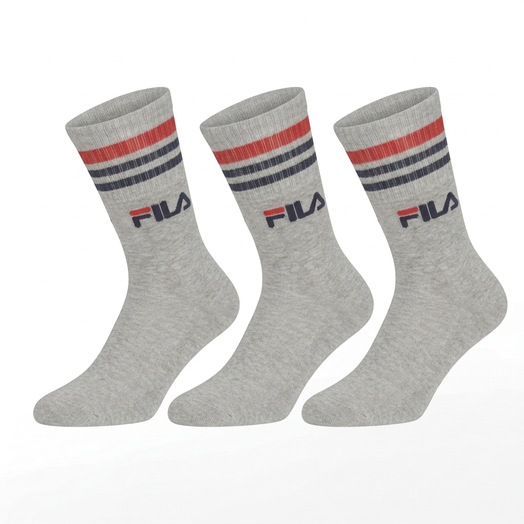 Fila Socken »UNISEX LIFESTYLE PLAIN SOCKS« 3 Paar,  breites Rippenbündchen, Logoschriftzug, Cotton-Mix