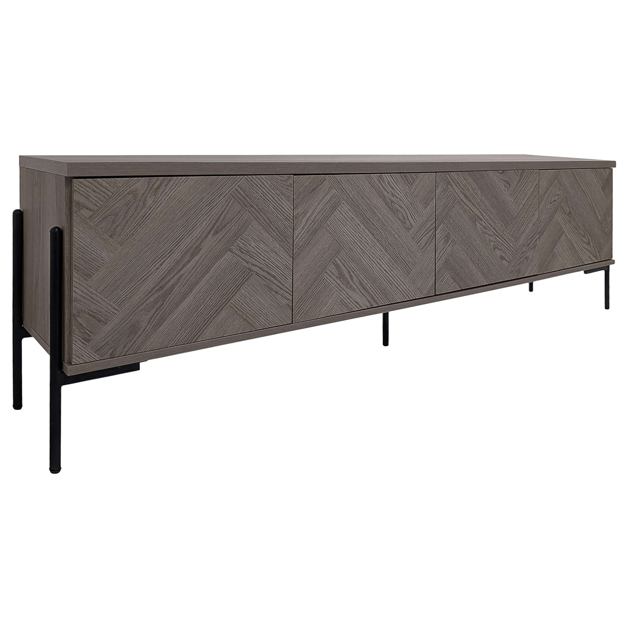 OTTO home Lowboard »Eadwine« TV-Kommode, Push-to-open, Türen mit Fischgräten Muster, Breite 175 cm