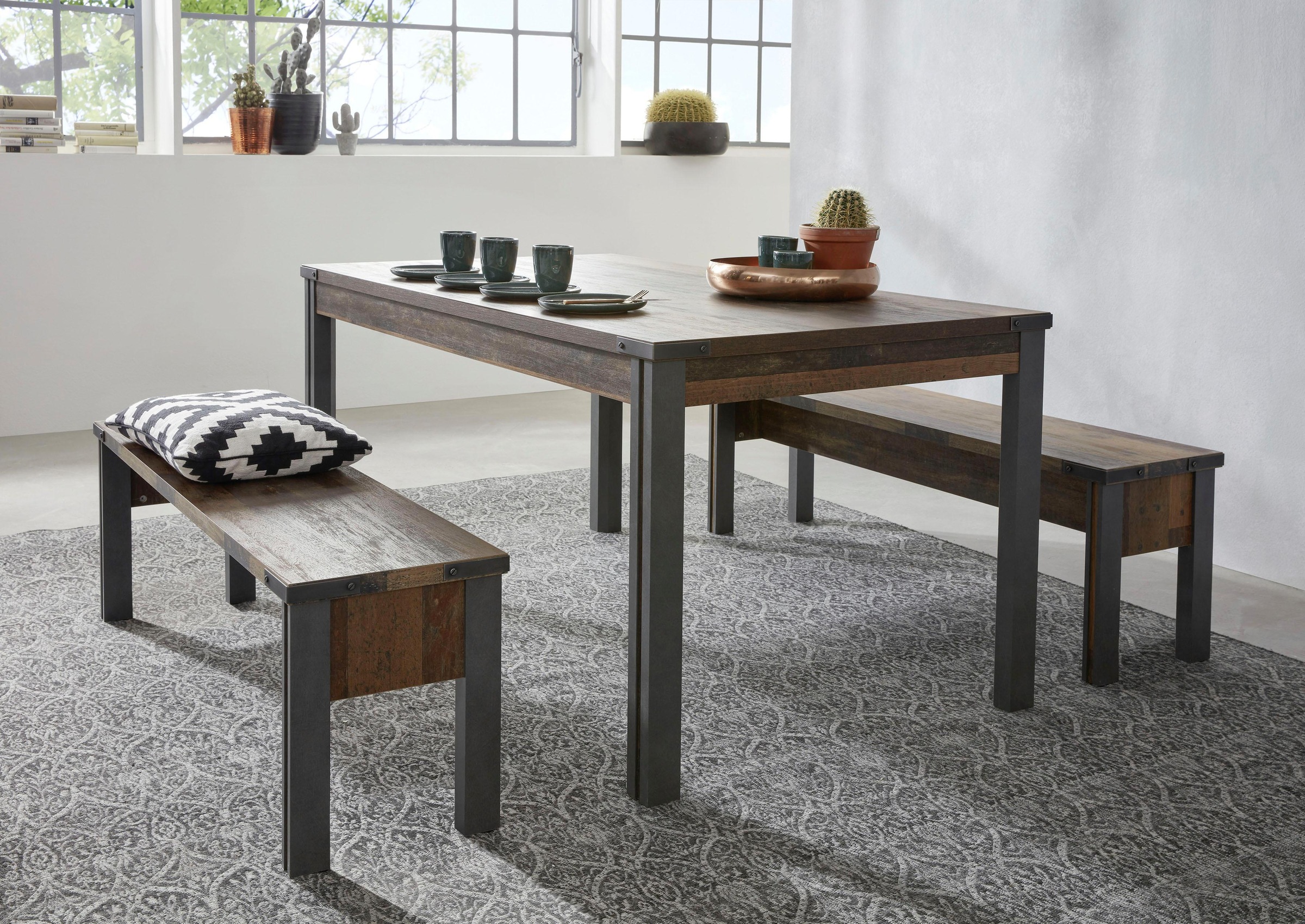 Home affaire Sitzbank »Bristol«, Esszimmerbank mit Platz für 2 Personen - (B/T/H) 140/35/44 cm