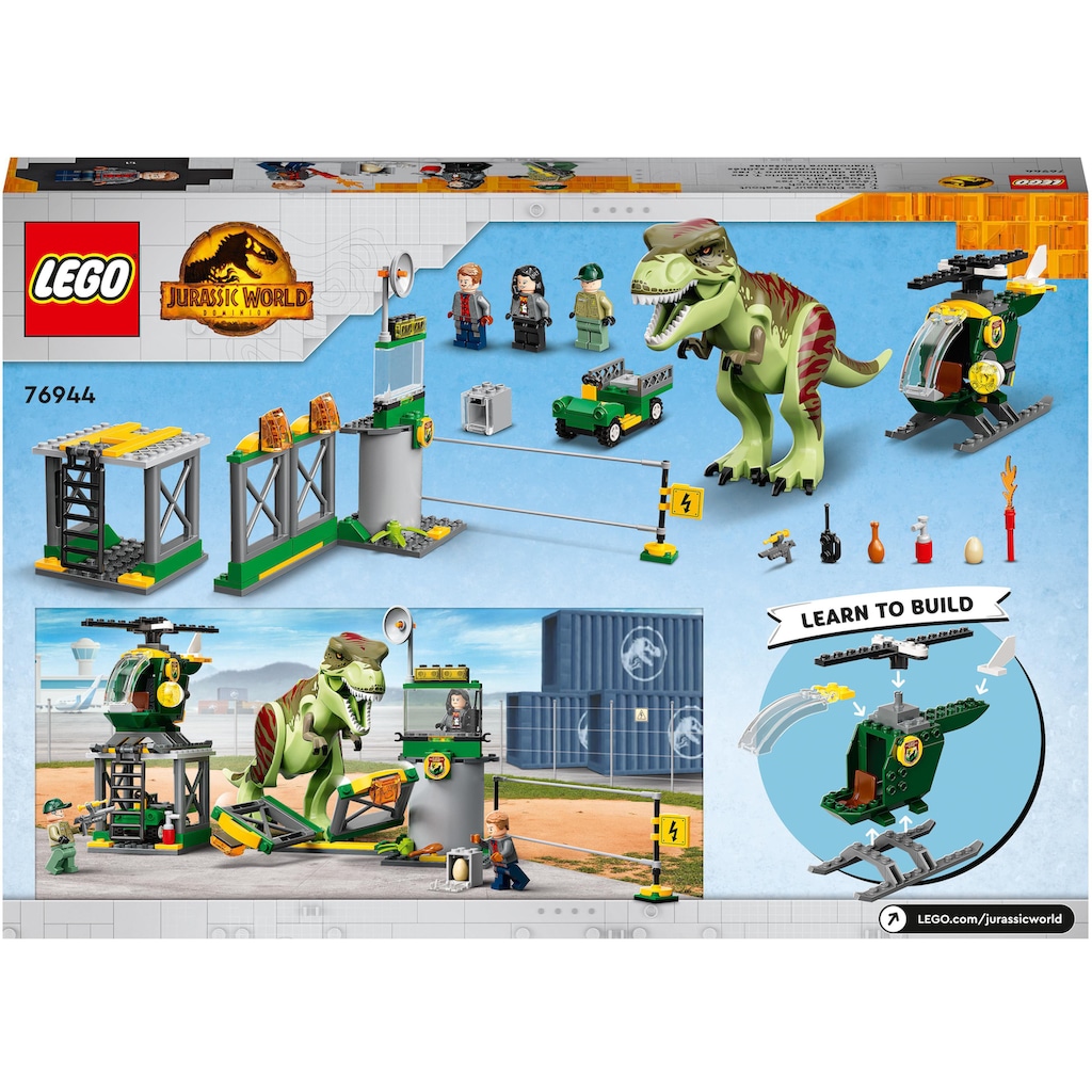 LEGO® Konstruktionsspielsteine »T. Rex Ausbruch (76944), LEGO® Jurassic World«, (140 St.), Made in Europe
