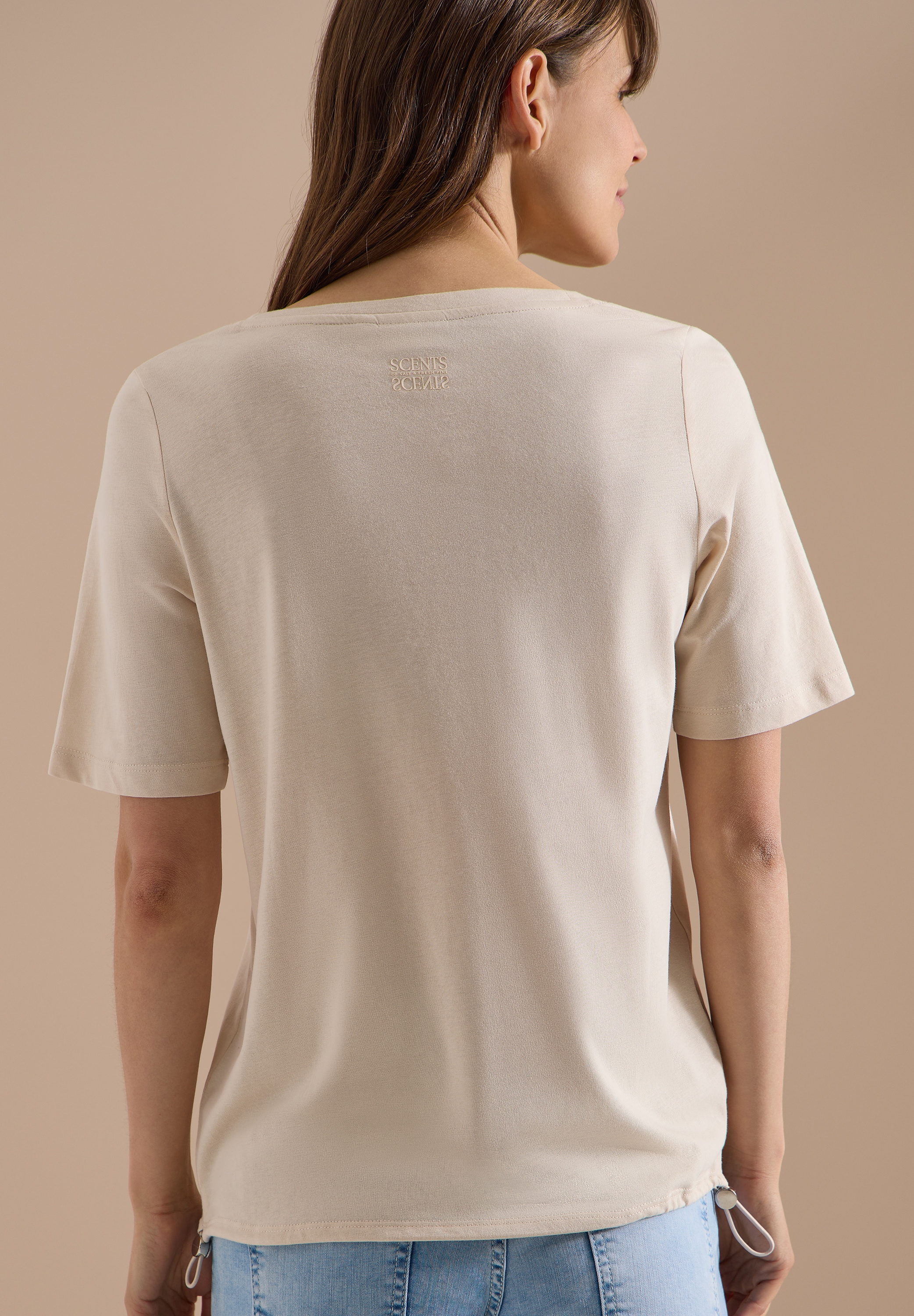 Cecil T-Shirt aus Baumwollmix mit Modal, pflegeleichte Jersey-Qualität