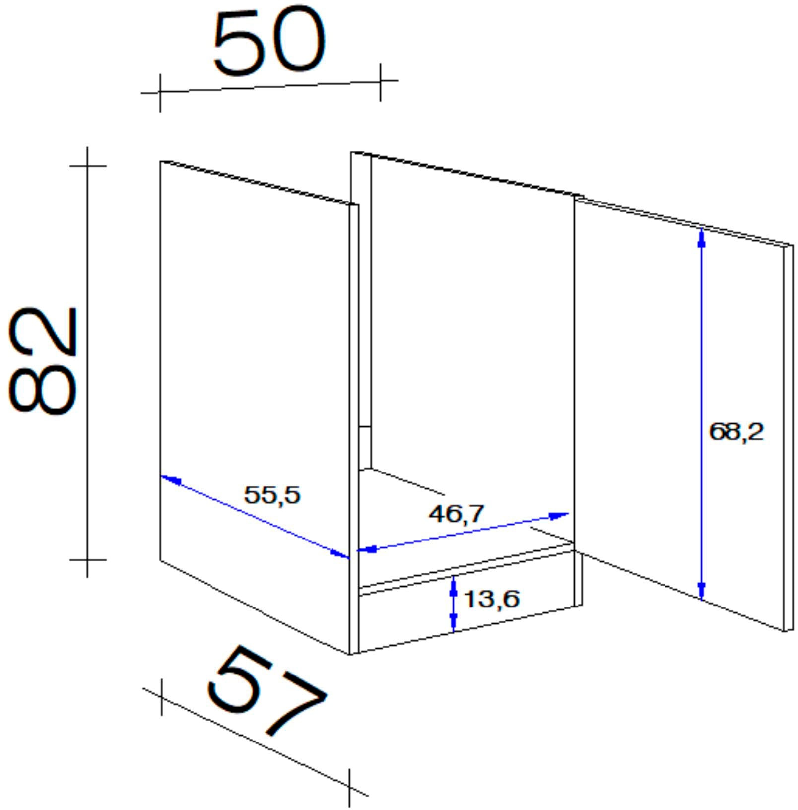 Flex-Well Spülenschrank »Nano«, (B x H x T) 50 x 82 x 57 cm