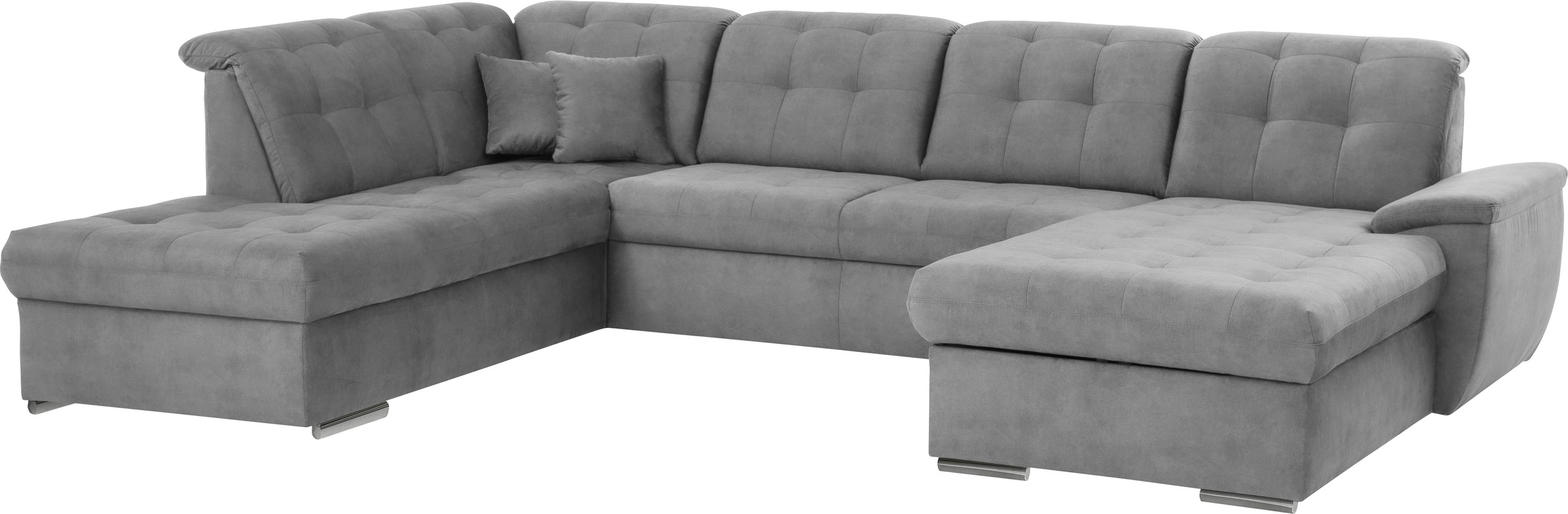 exxpo - sofa fashion Wohnlandschaft »Durango, aufwendige Sitz- und Rückenverarbeitung, bequem, U-Form«, inkl. Kopfteilverstellung, wahlweise mit Bettfunktion und Bettkasten