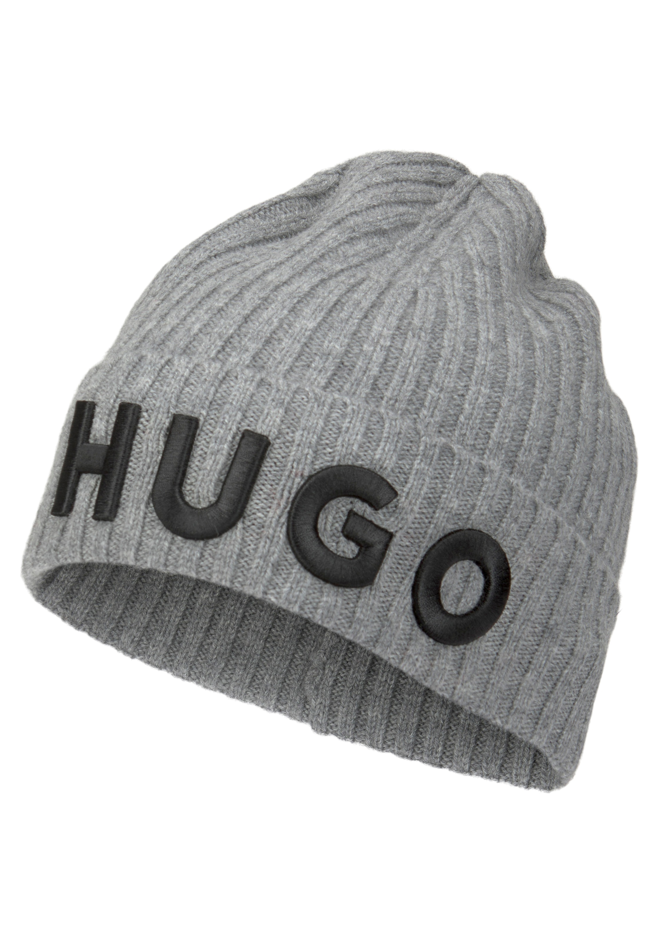 HUGO Beanie mit online kaufen HUGO großem UNIVERSAL | Logo »Unisex-X565-6«