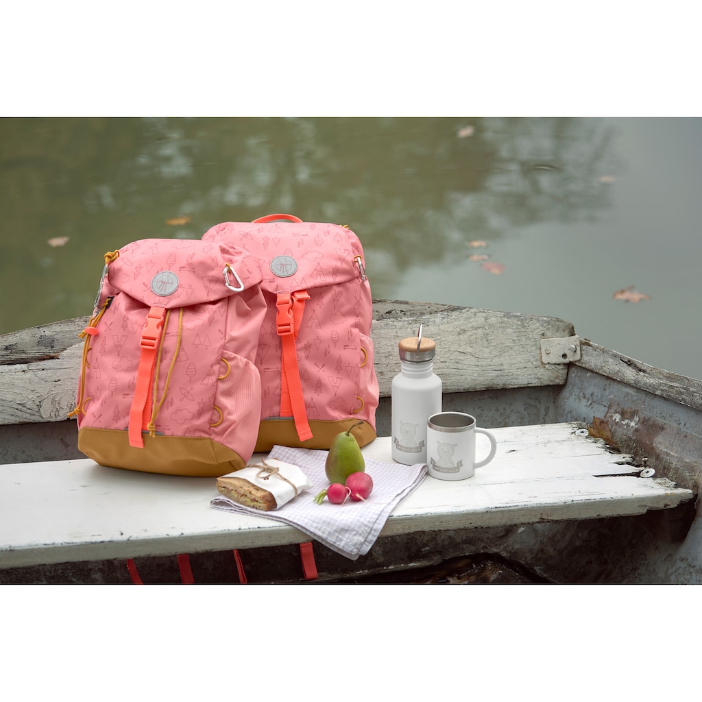 LÄSSIG Kinderrucksack »Adventure, rose, Big Backpack«, inkl. thermoisolierter Sitzunterlage; aus recyceltem Material