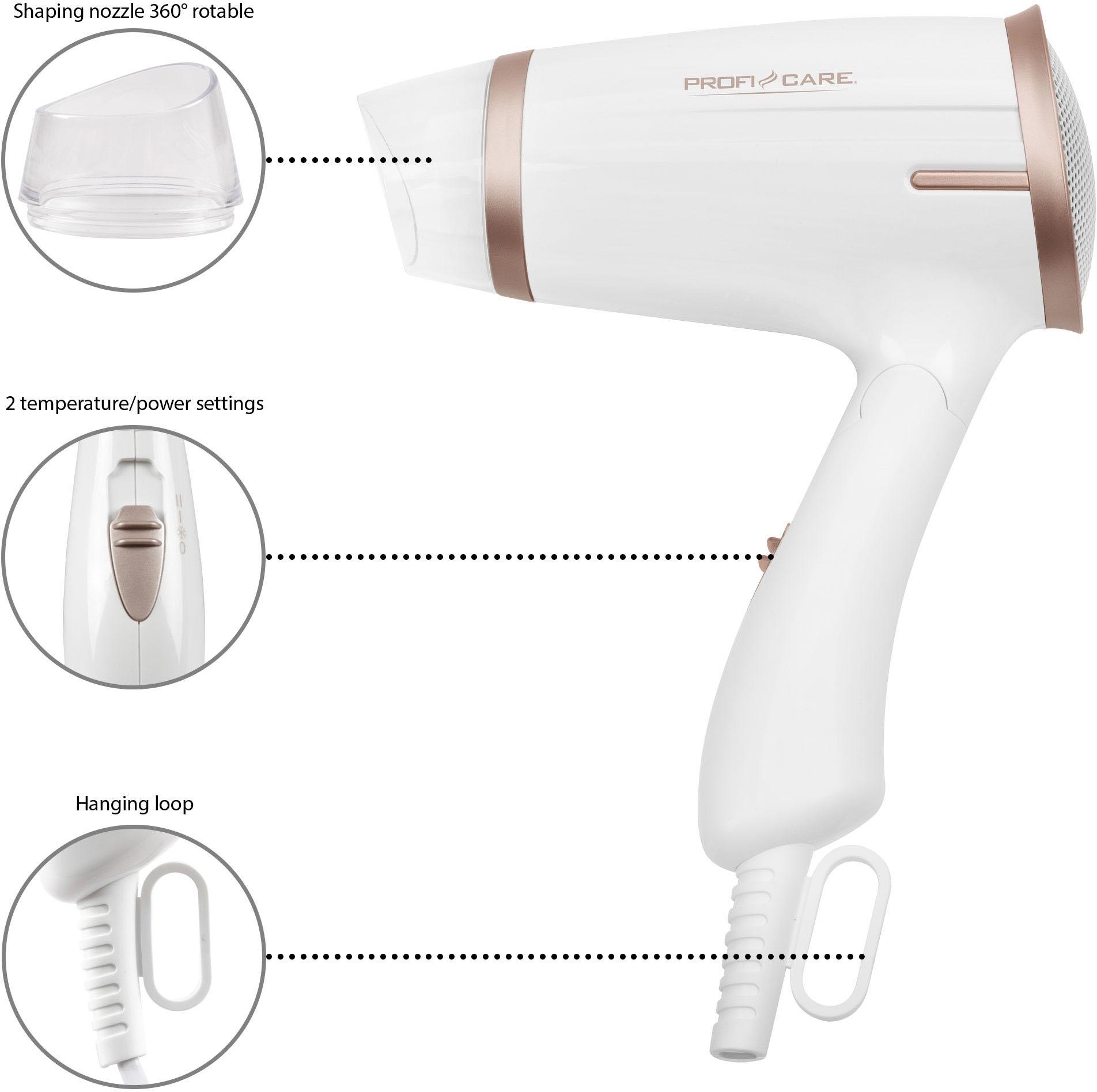 ProfiCare Haartrockner »PC-HT 3009«, 1400 W, kompakter Haartrockner mit 1400 Watt