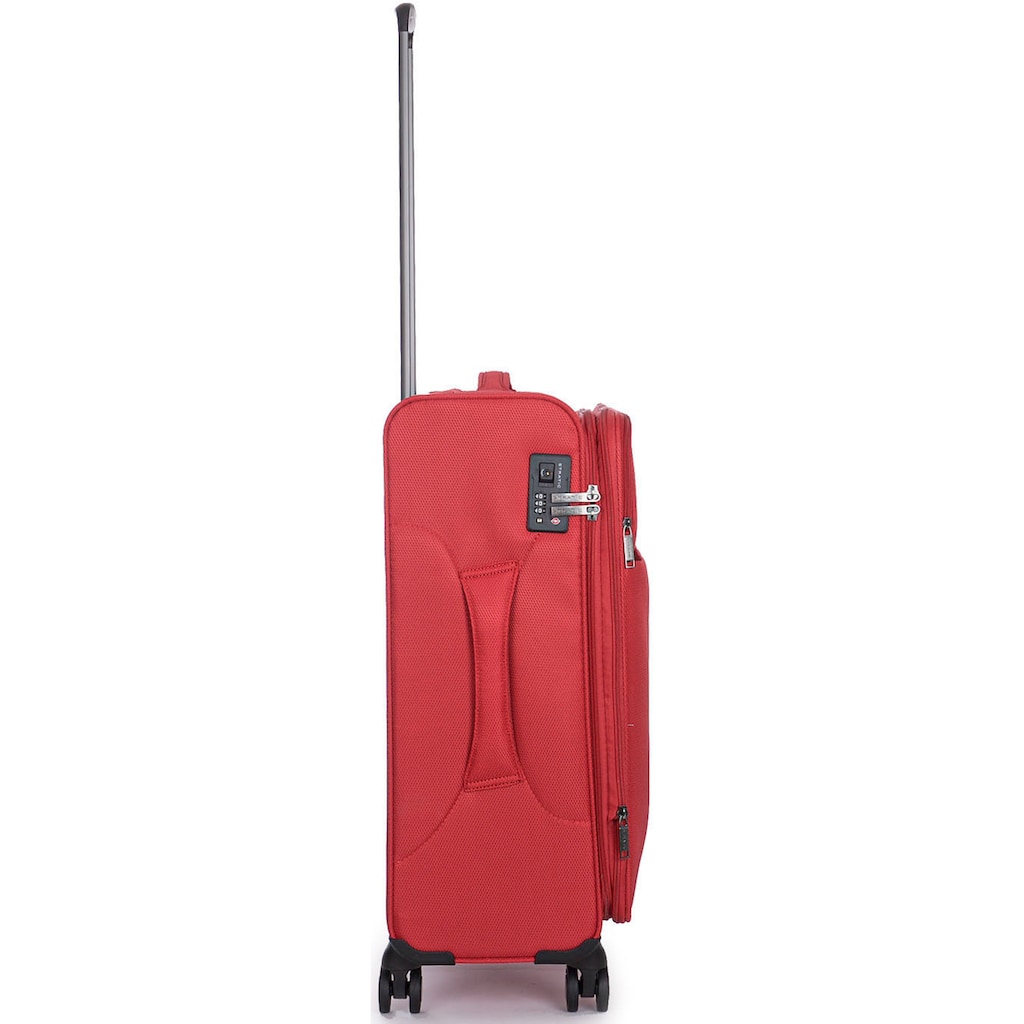 Stratic Weichgepäck-Trolley »Stratic Light + M, red«, 4 Rollen