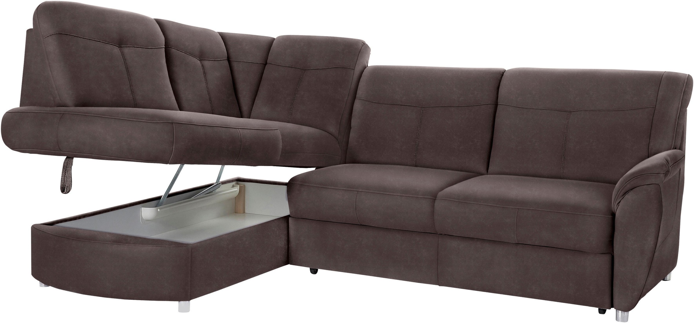 sit&more Ecksofa »Sonoma L-Form«, wahlweise mit Bettfunktion und Bettkasten