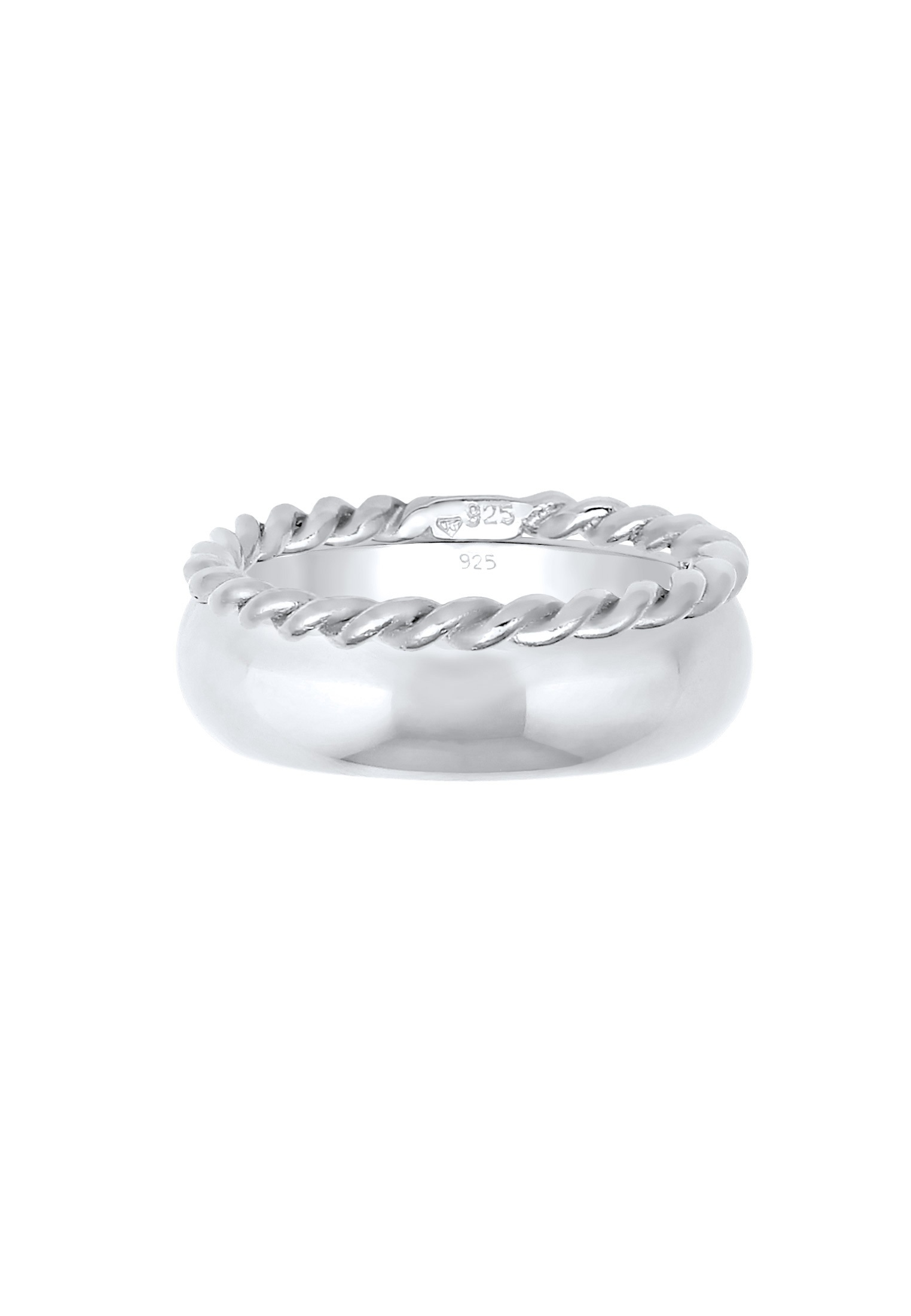 Elli Premium Ring-Set »Ring Bandring Twisted Gedreht 2er Set Basic 925 Silber«