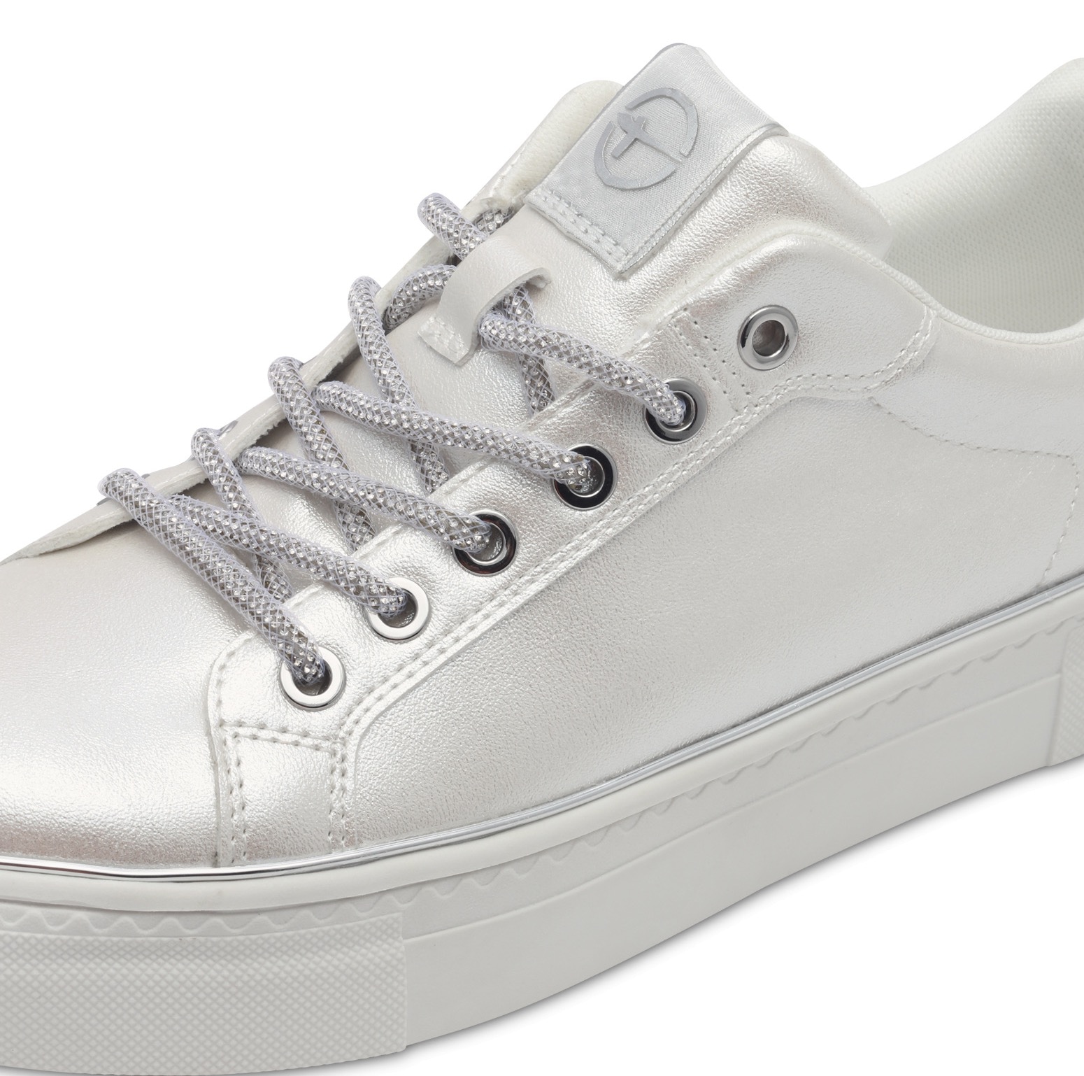 Tamaris Plateausneaker, Freizeitschuh, Halbschuh, Schnürschuh, Kontrastbesatz an der Ferse