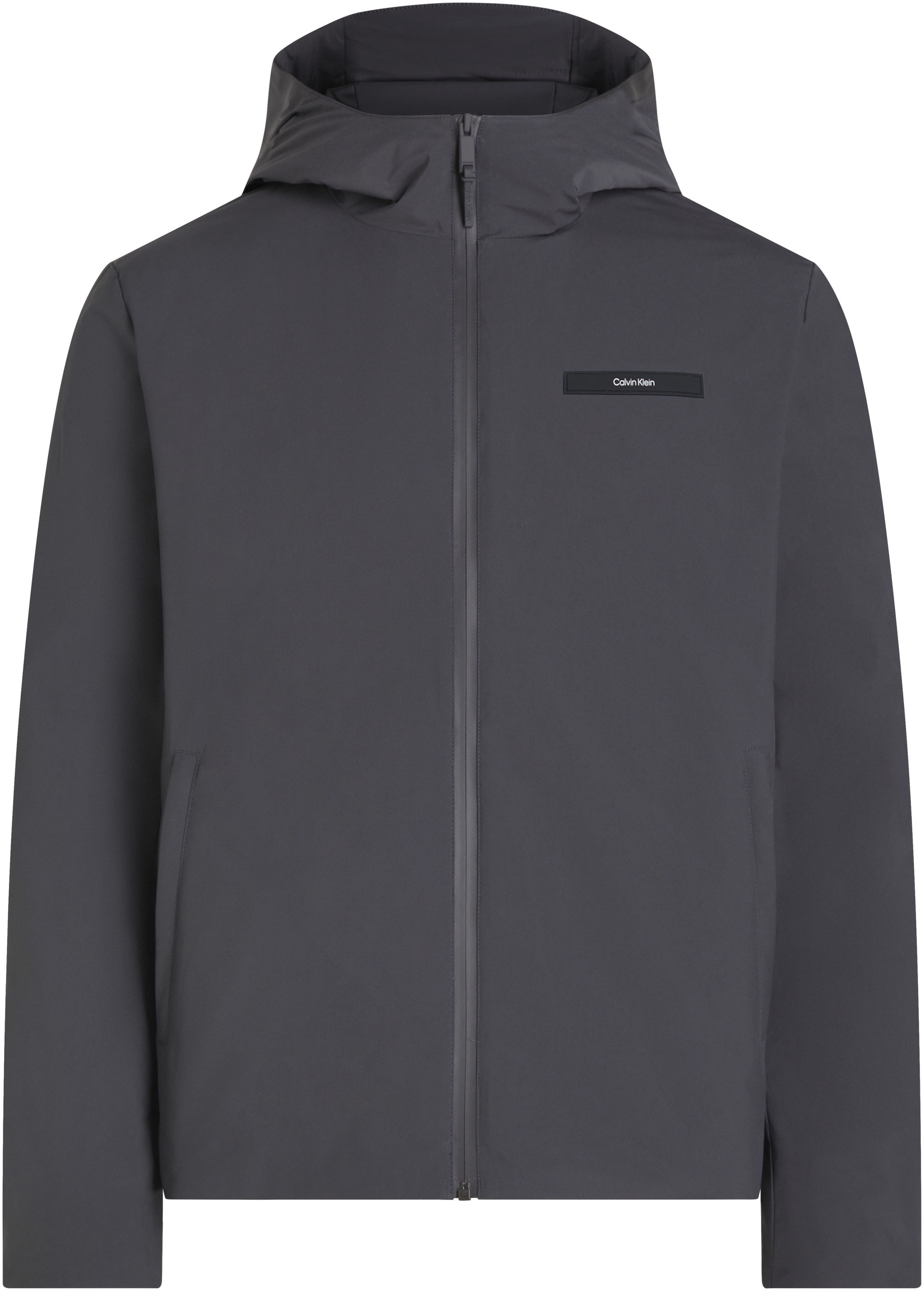 Calvin Klein Outdoorjacke »TECHNICAL NON-QUILT JACKET HOOD«, mit Kapuze, mit Logoprint