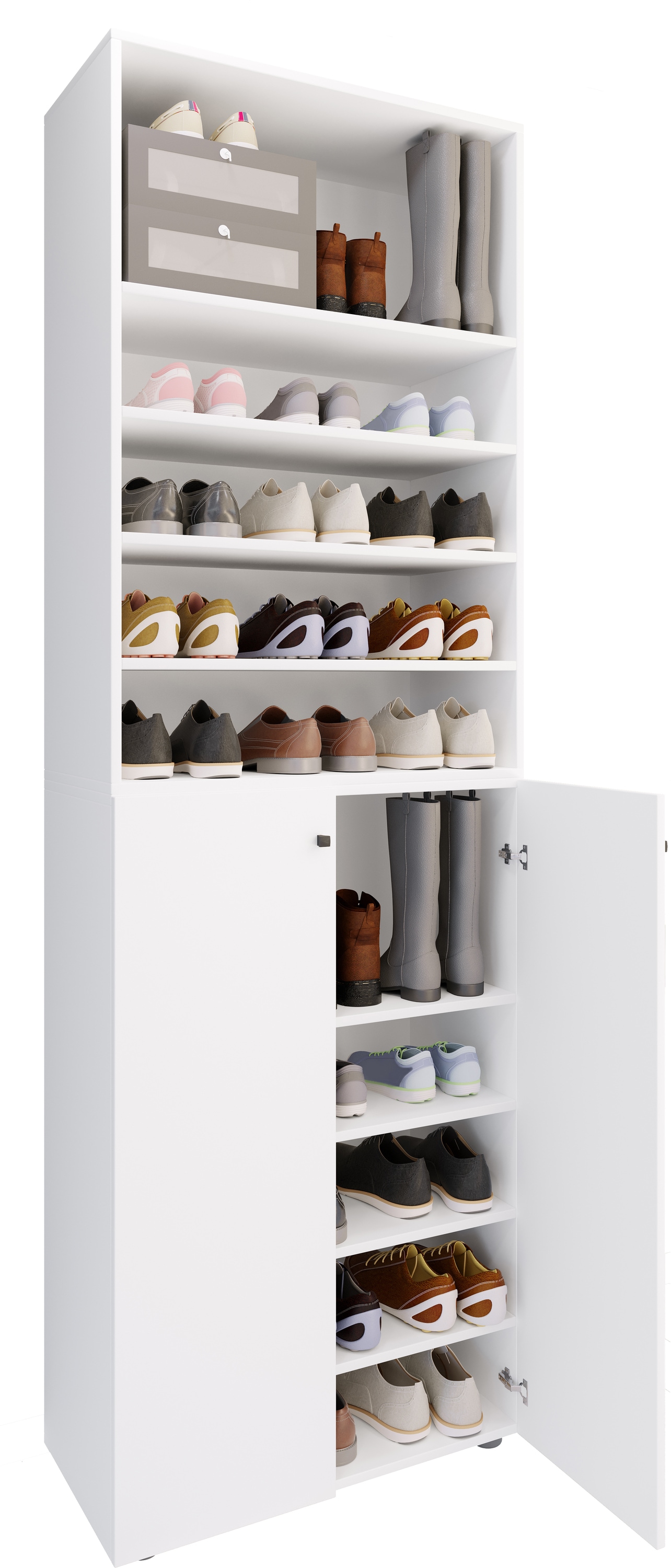 VCM Schuhschrank "XL Holz Großer Schuhschrank Schuhkommode Lona 10" 1 Stk. tlg.