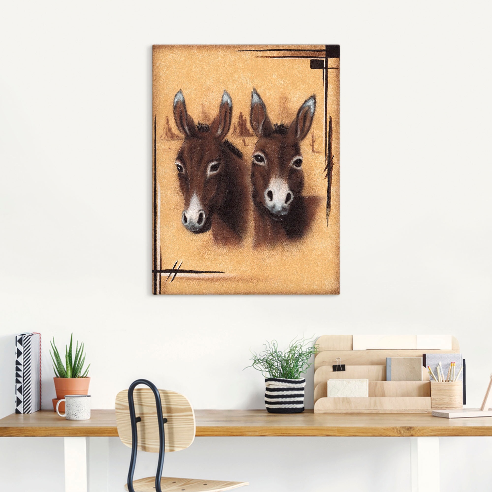 Artland Wandbild »Esel«, Esel Bilder, (1 St.), als Alubild, Leinwandbild, Wandaufkleber oder Poster in versch. Größen
