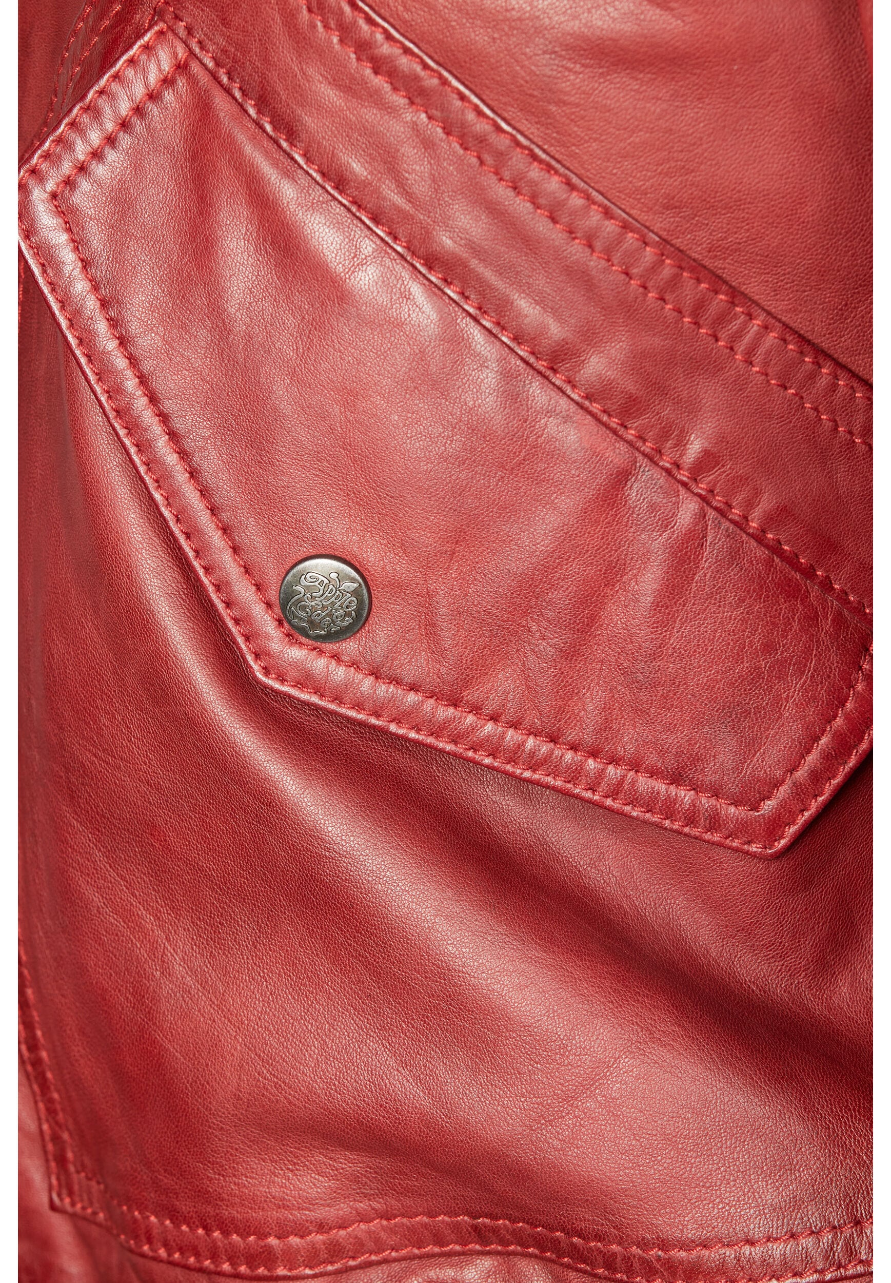 Apple of Eden Lederjacke »Apple of Eden Lederjacke AOE-143« ohne Kapuze mit Reißverschlüsse an den Ärmeln