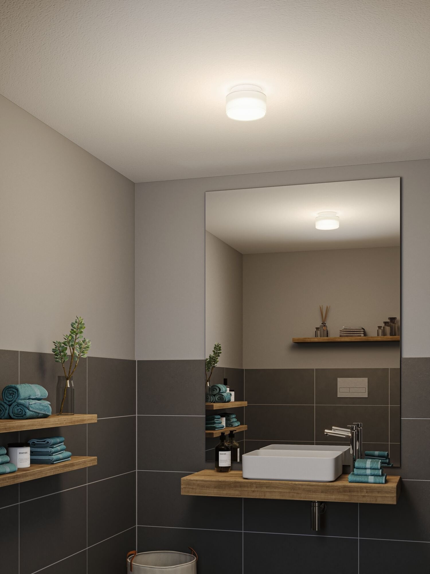 Paulmann LED Deckenleuchte »Selection Bathroom Maro IP44 1x6,8W rund 155mm 3000K Weiß Kunststoff«, 1 flammig