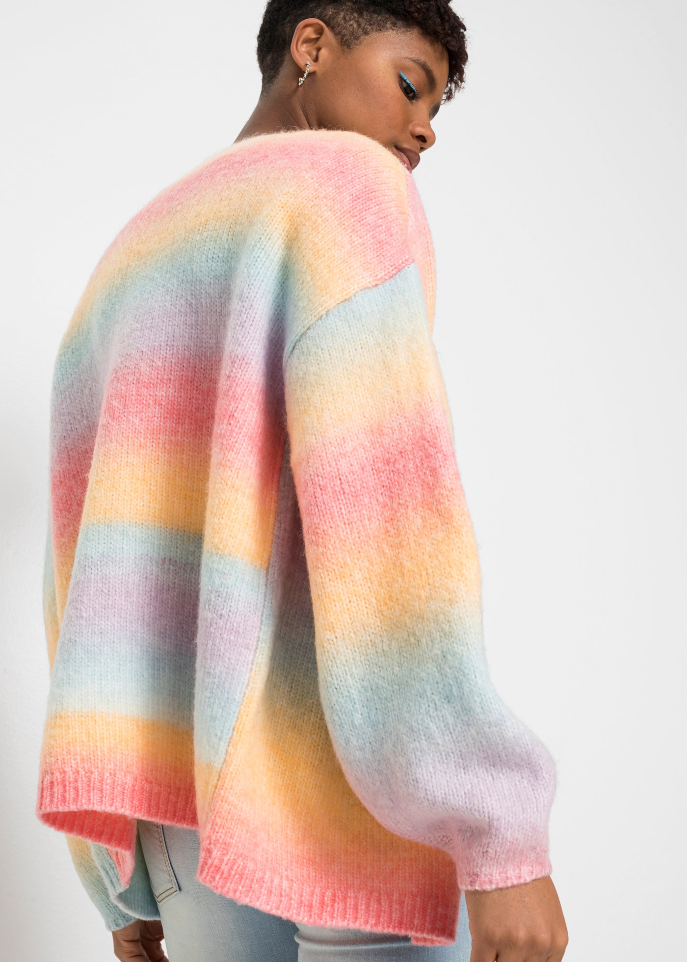 bonprix Strickjacke »Grobstrickjacke aus weichem Woll-Mix« Grobstrickjacke aus weichem Woll-Mix