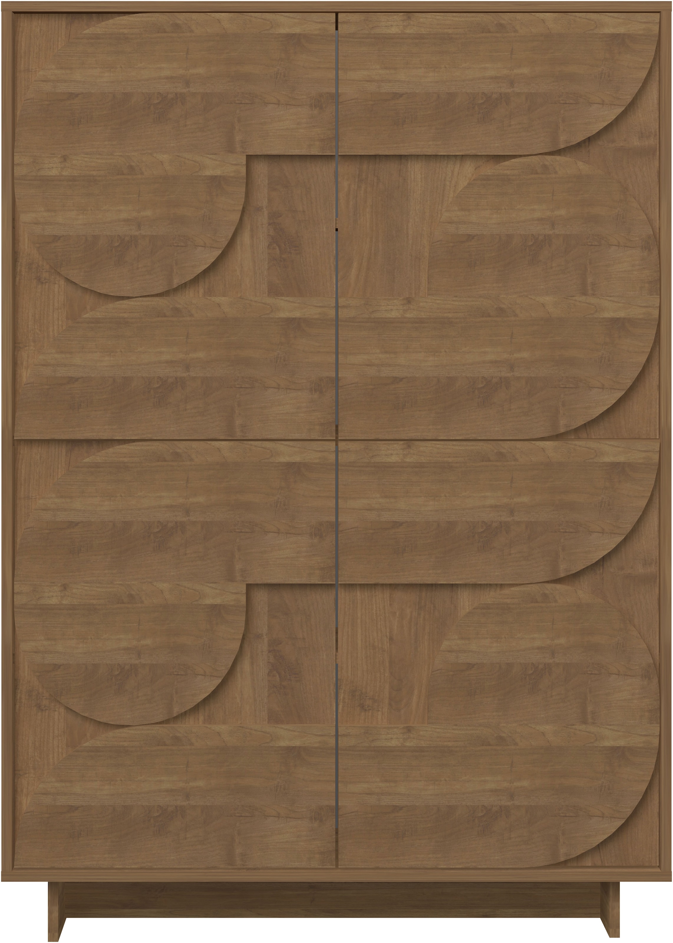 Home affaire Highboard »Zen, B/H 105/147 cm, 4 Türen, Hochkommode, Stauraumschrank« Push-to-open, 3D-Fronten, Mercure-Holzstruktur, viel Stauraum