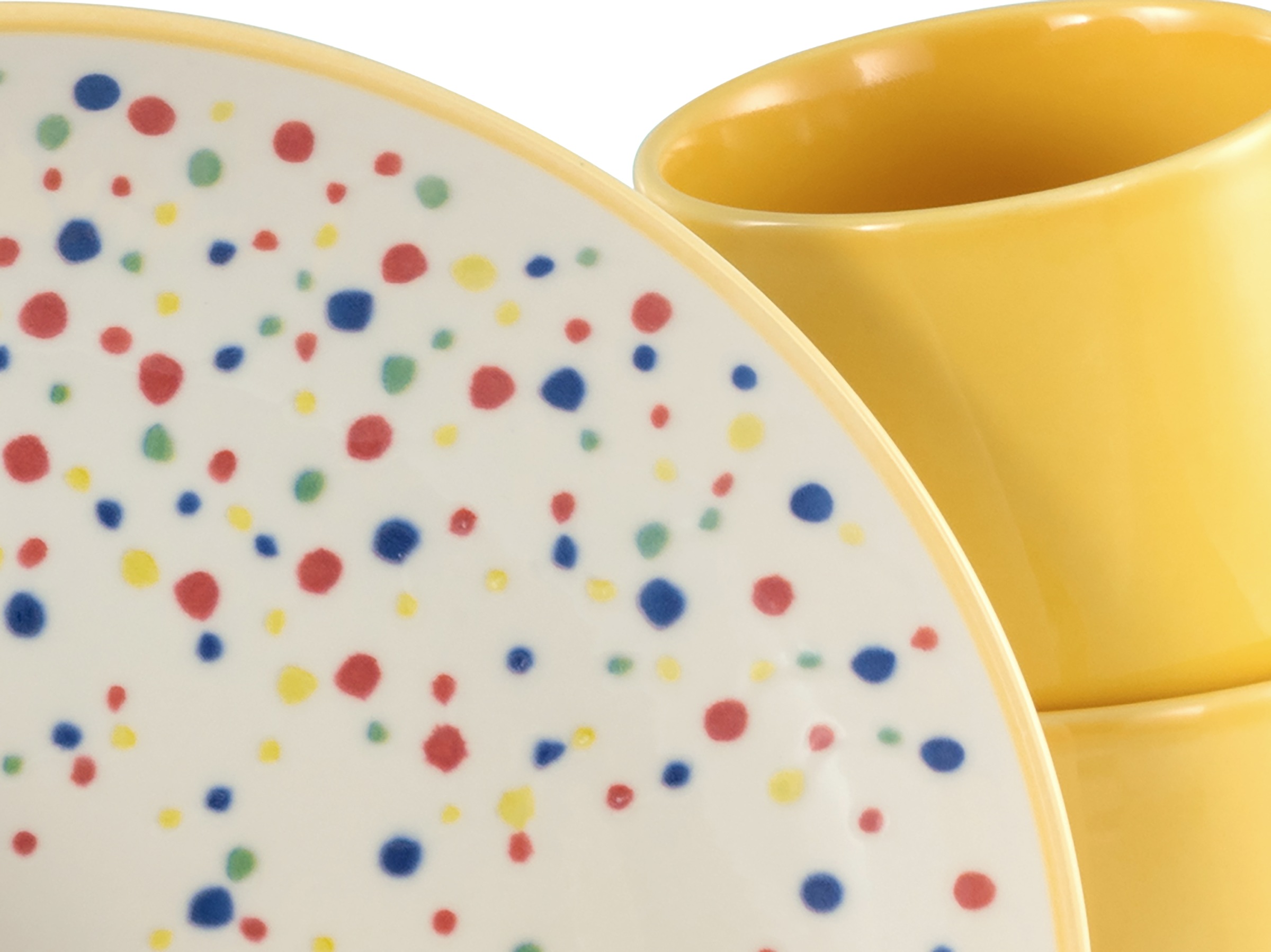 CreaTable Kombiservice »Joy, Kombi-Service 16-tlg.« Unregelmäßige bunte Punkte, Gute Laune Geschirr, Frisch, Freundlich