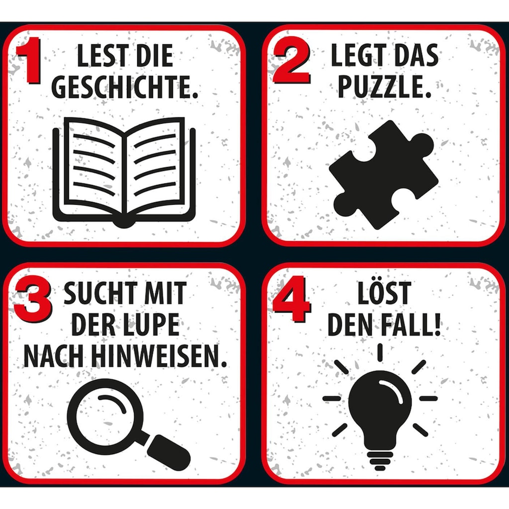 Kosmos Puzzle »Krimipuzzle Die drei ??? Kids Chaos im Zoo«, leuchtet im Dunkeln, Made in Germany