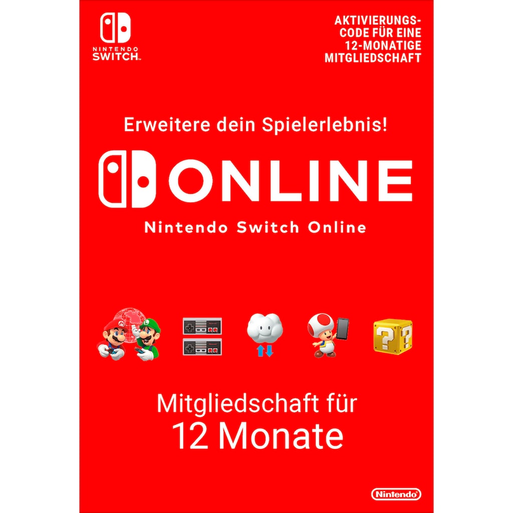 Nintendo Switch Spielekonsole, inkl. Switch Sports + Nintendo Switch Online 12 Monate