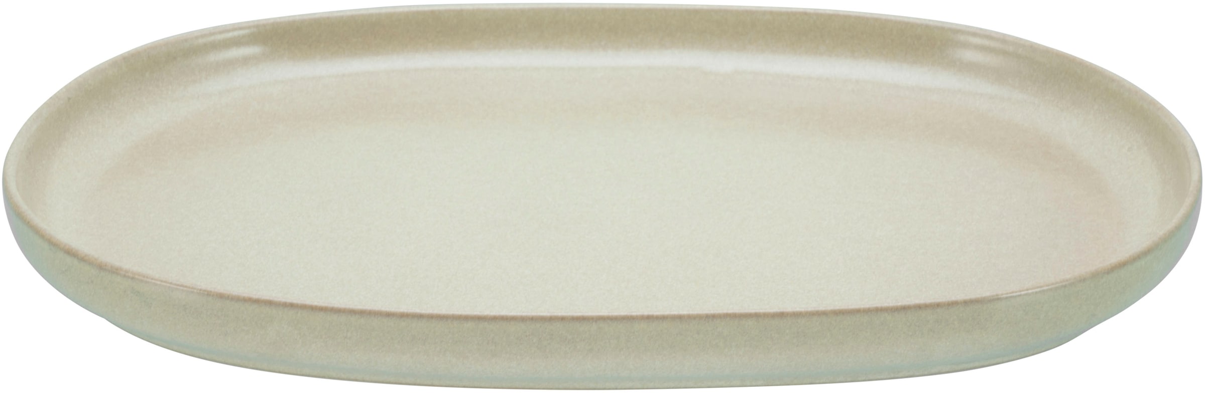 CreaTable Servierplatte »Uno, Servier-Platte oval« Seidenmatte Spezialglasur, Harmonisch ausbalanciert