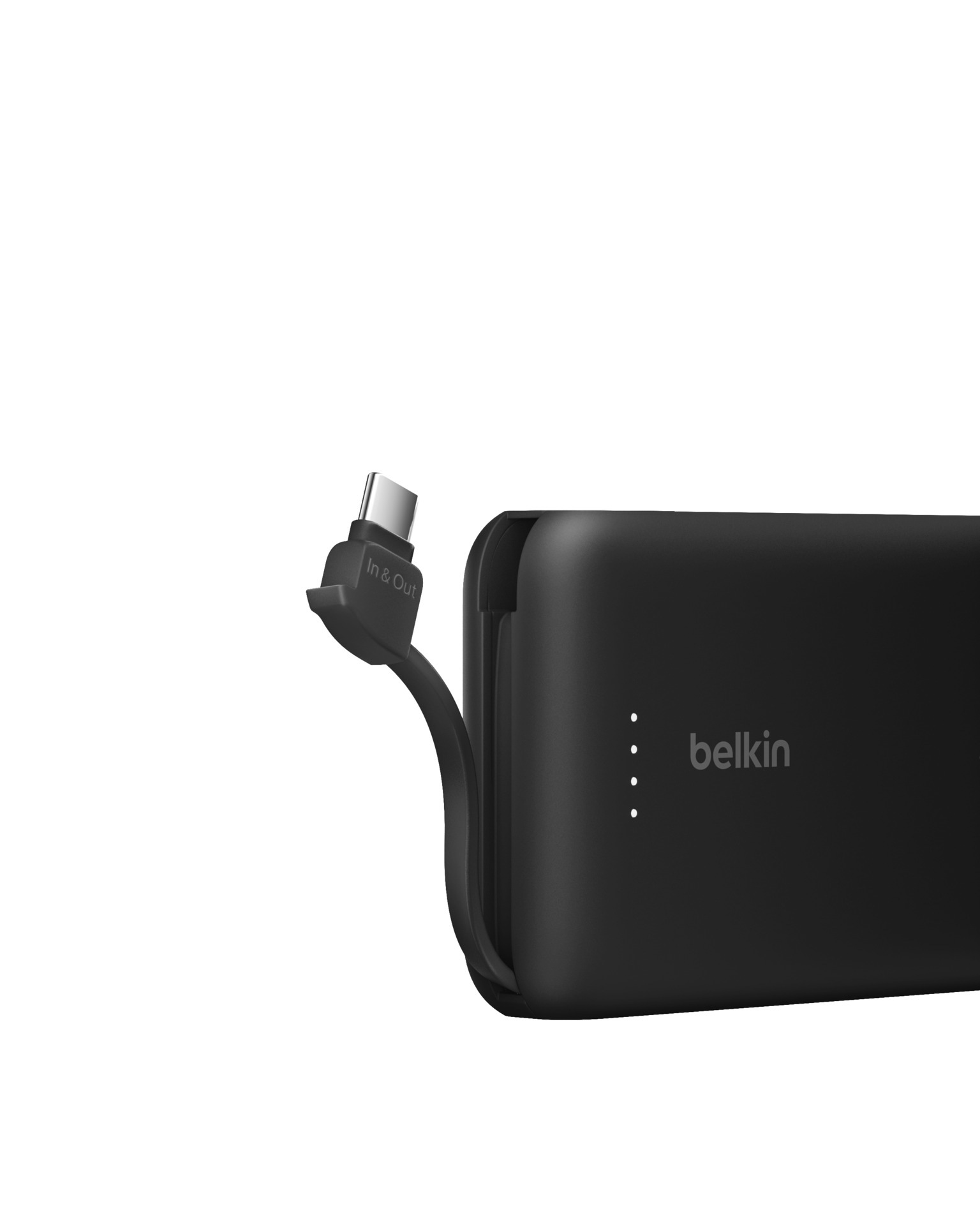Belkin Powerbank »BoostCharge Power Bank 10K mit integrierten Kabeln«, Belkin BOOST CHARGE Power Delivery Powerbank 10.000mAh, white