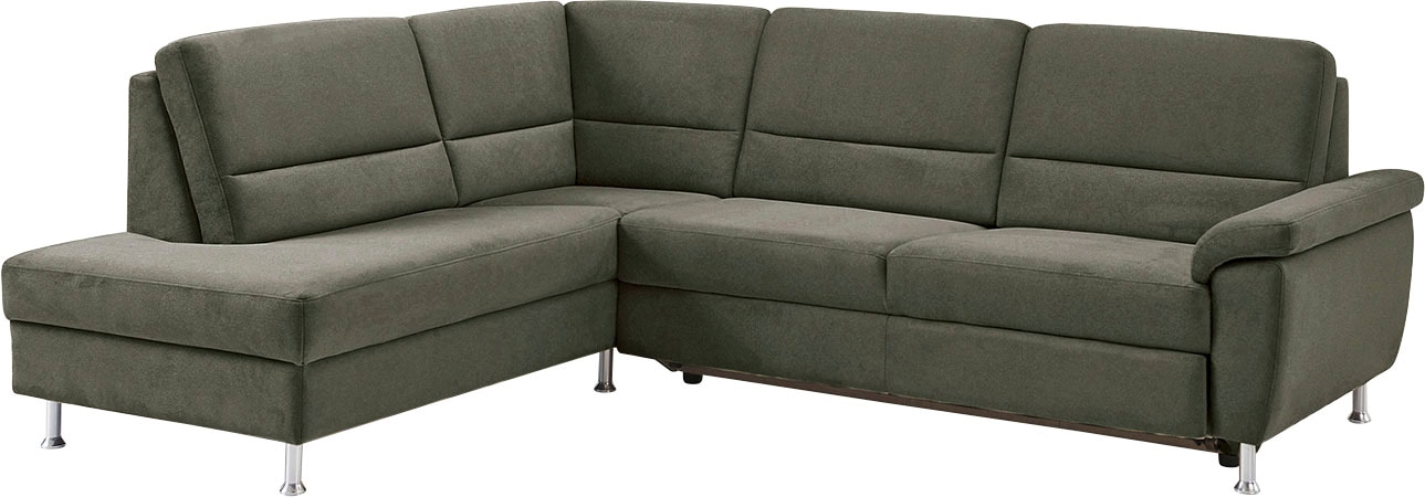 CALIZZA INTERIORS Ecksofa »Onyx L-Form«, Ottomane links oder rechts, wahlweise mit Bettfunktion, Breite 257 cm