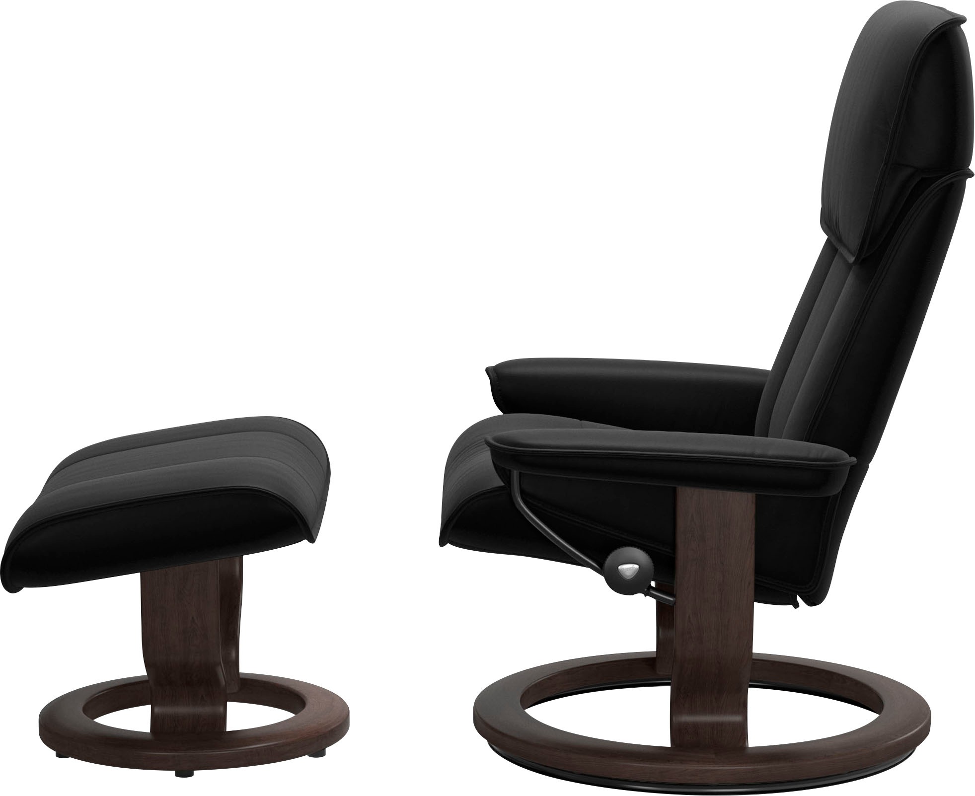 Stressless® Relaxsessel »Admiral«, (Set, Relaxsessel inkl. Hocker), mit Classic Base, Größe M & L, Gestell Wenge