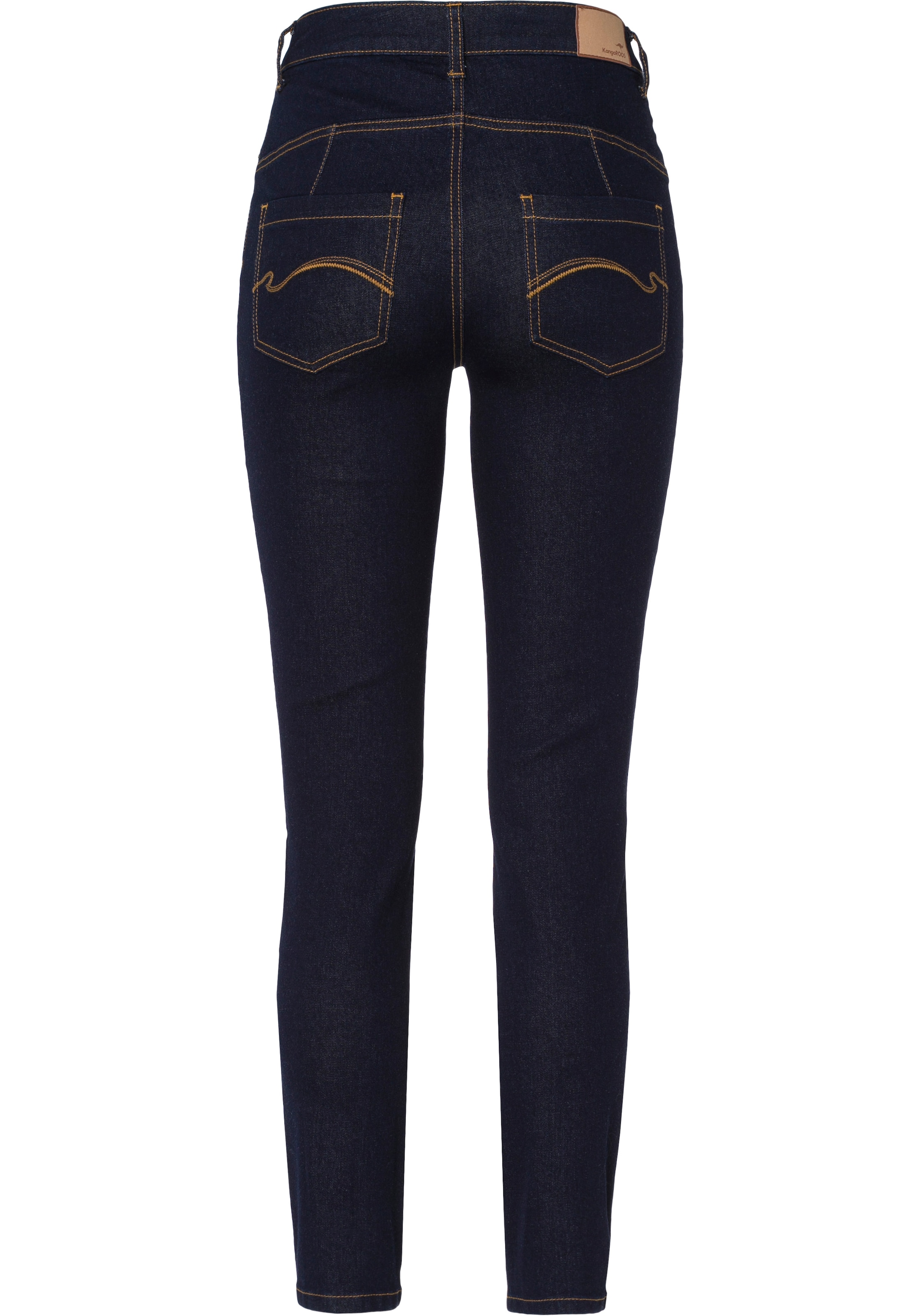 KangaROOS Slim-fit-Jeans »CROPPED HIGH WAIST SLIM FIT«, schmale Passform, Röhrenjeans, trendige Used-Waschung