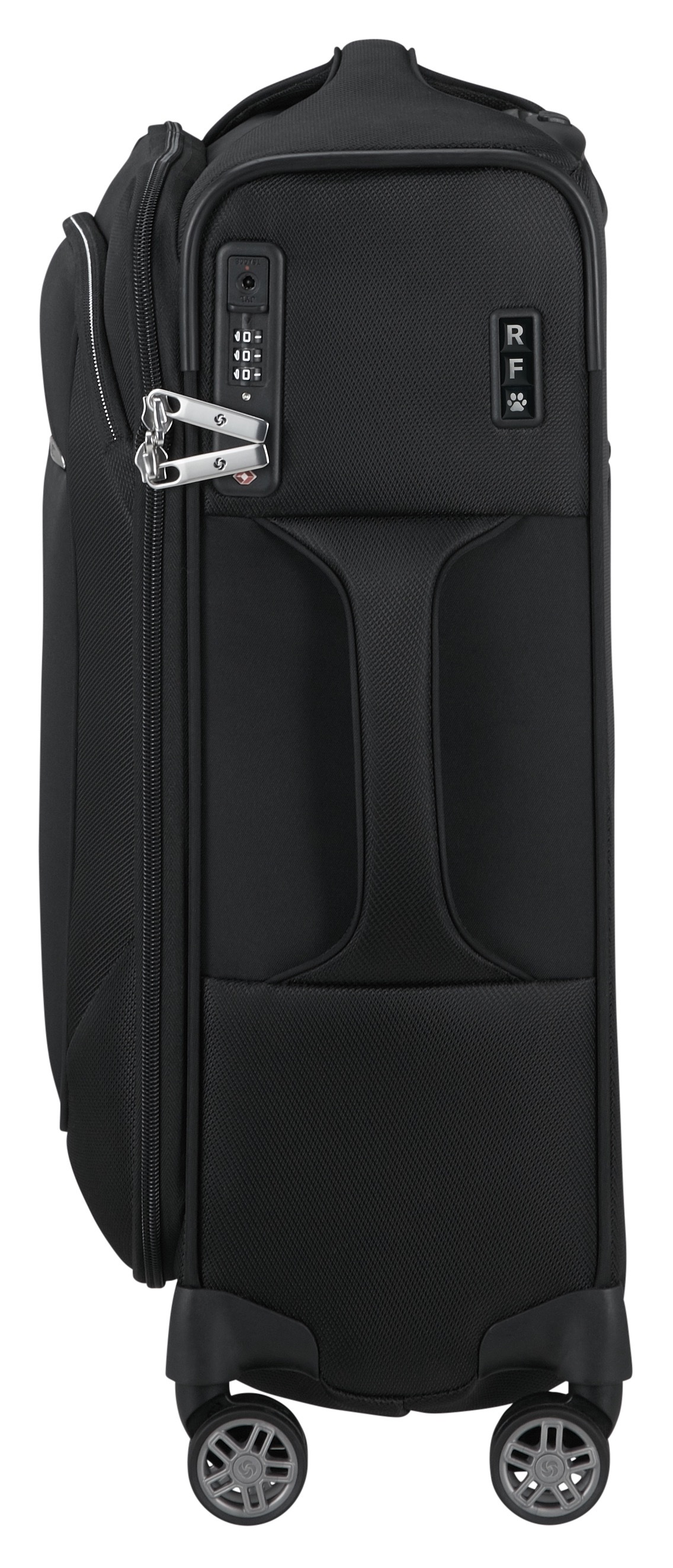 Samsonite Weichgepäck-Trolley »RE-LITE, verschiedene Größen und Farben«, (Set, 2 St., mit 2 Packwürfeln), 4 Rollen, Reisekoffer TSA-Schloss Stickerbogen Volumenerweiterung Laptopfach