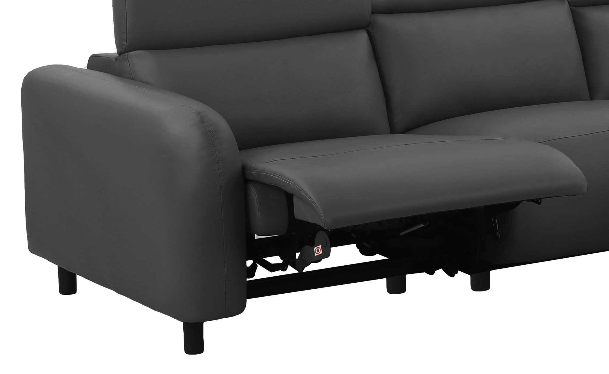 Home affaire 3-Sitzer »SKAANE Lederoptik, 229 cm, manuelle-u. elektrische Relaxfunktion«, Relax-Funktion in 2 Sitzen, Kopfteilverstellung, Federkernpolsterung