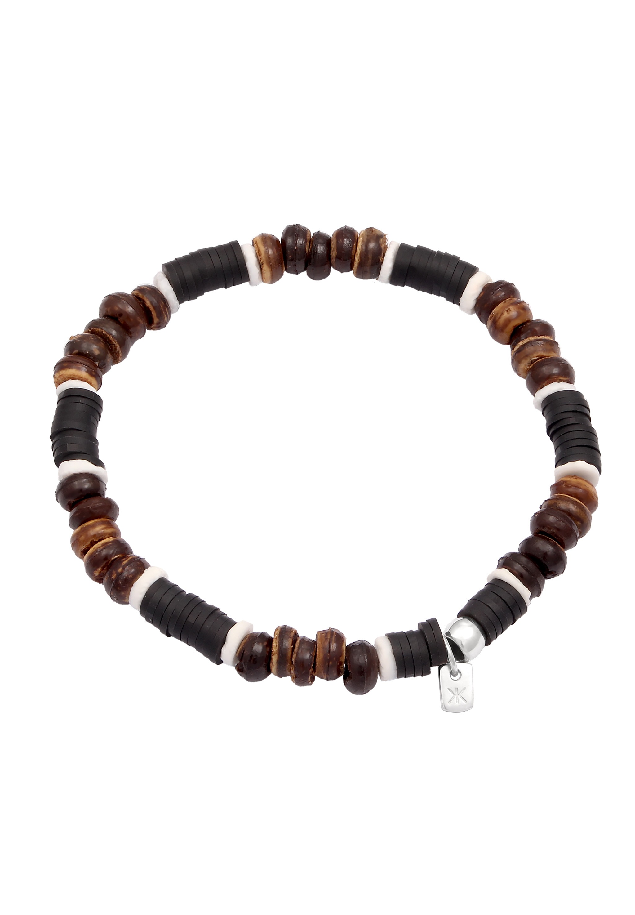 Kuzzoi Armkette »Armband Herren Heishi Beads Vintage Surfer 925 Sterling Silber«