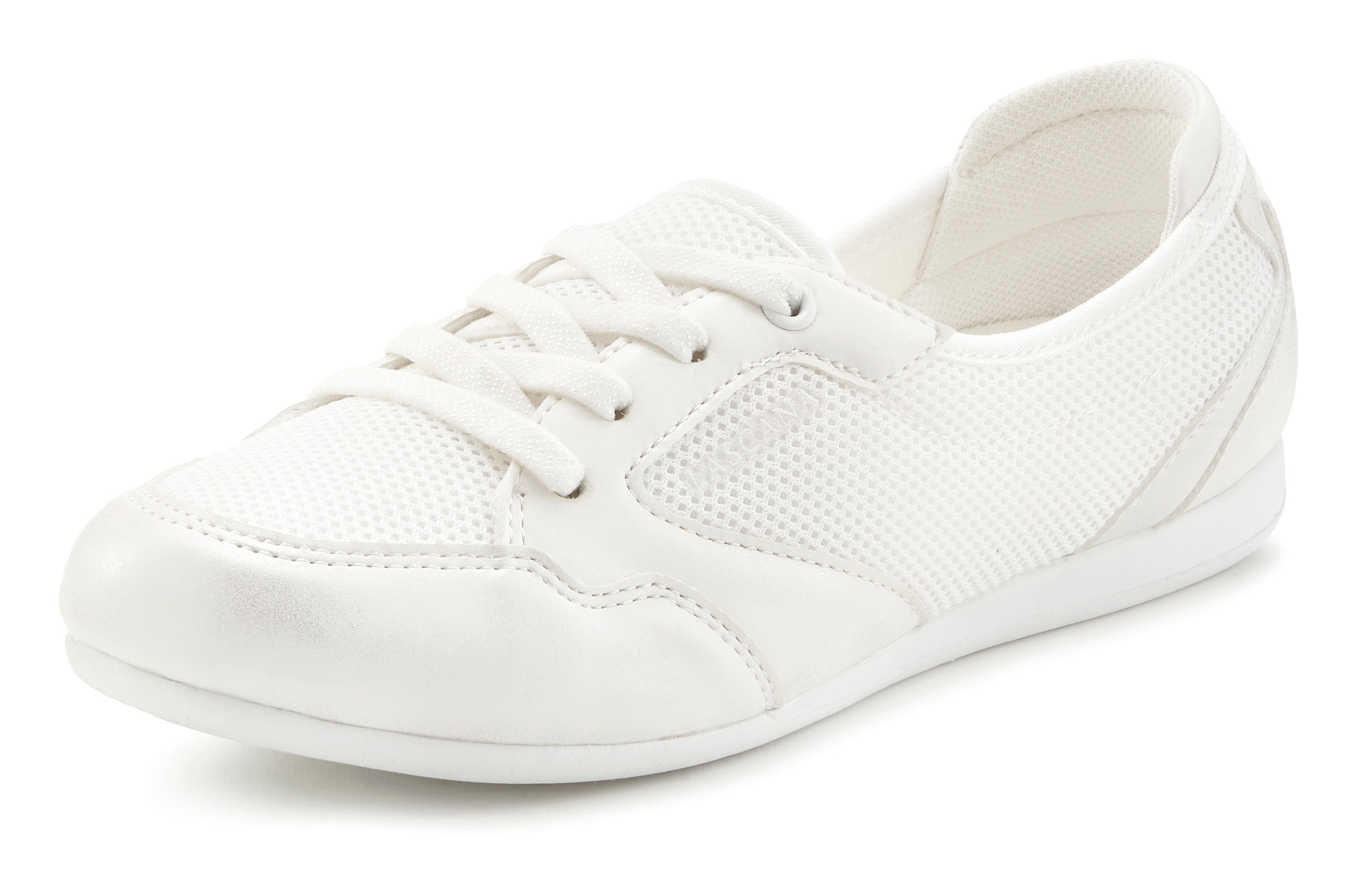 LASCANA Sneaker »Freizeitschuh, Halbschuh,«, in modischer Mesh-Optik zum Reinschlüpfen VEGAN