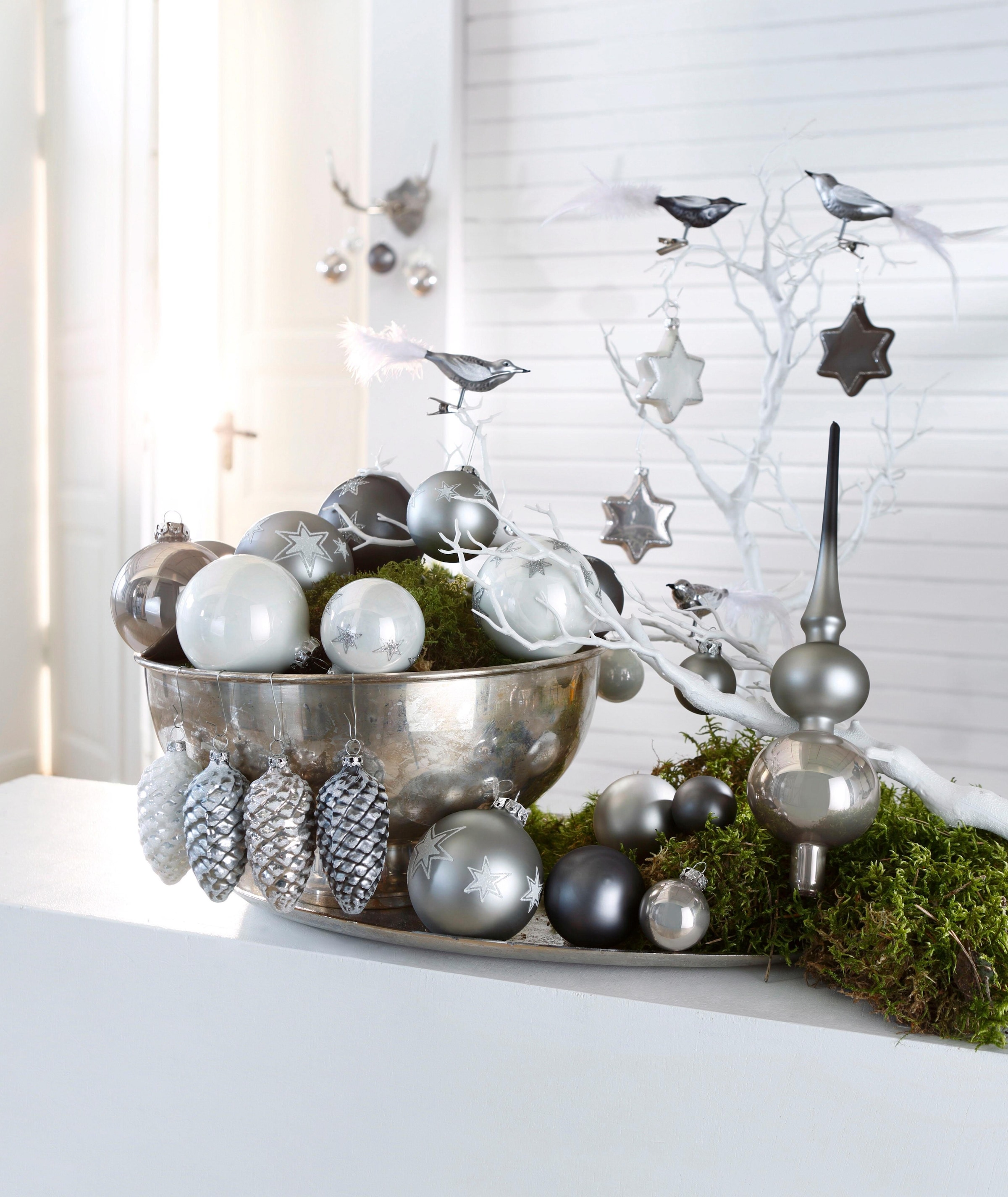 my home Weihnachtsbaumkugel »Chrome, Weihnachtsdeko, Christbaumkugeln online 4 40-teilig, Glas, Christbaumschmuck«, cm, 40 St.), cm 8 Ø (Set, kaufen 6 cm, aus