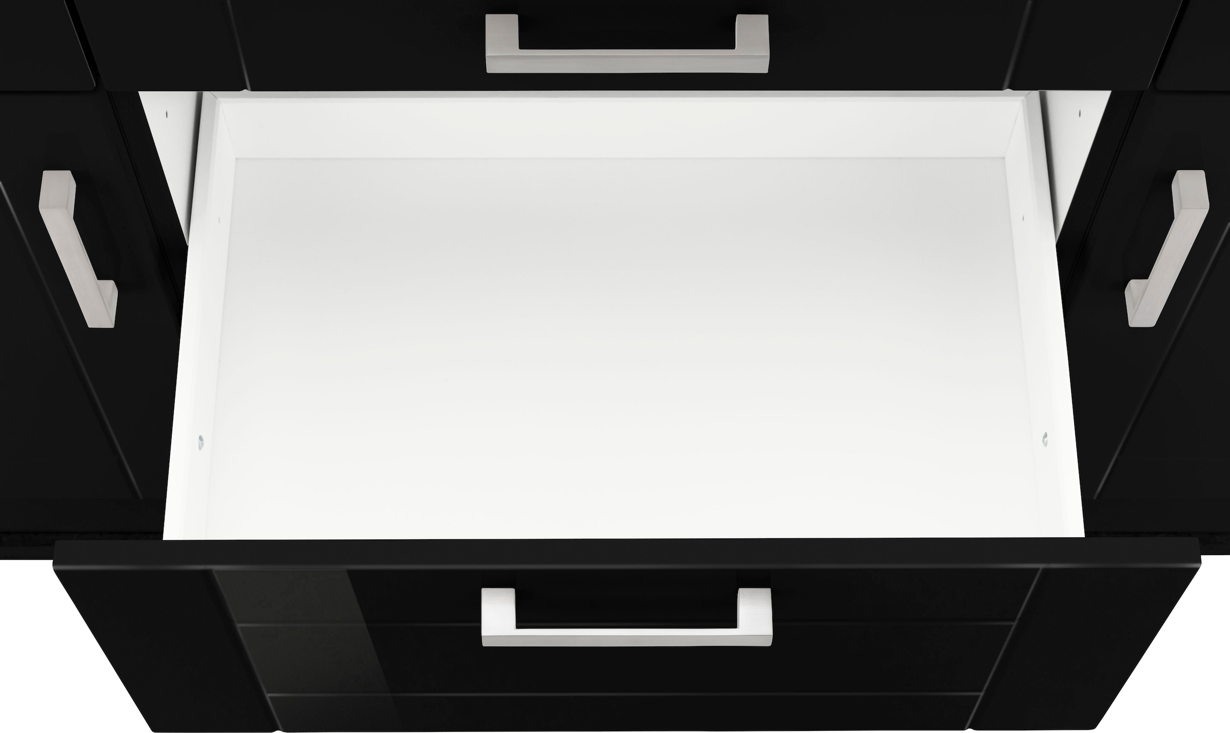KOCHSTATION Unterschrank »KS-Tinnum«, 180 cm breit, Metallgriffe, MDF Fronten, 3 Schubkästen, 2 Auszüge