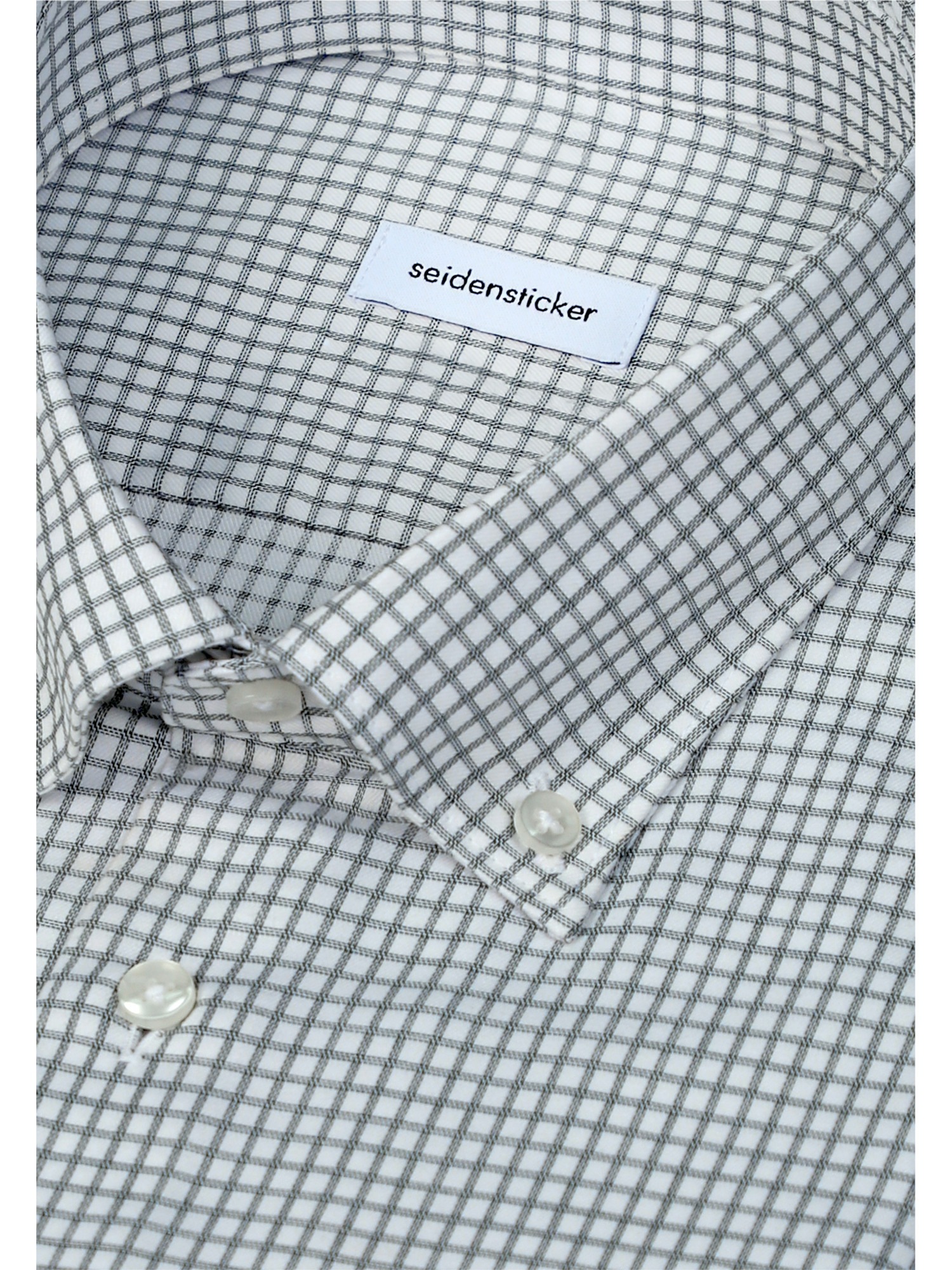 seidensticker Businesshemd »Schwarze Rose« Shaped 1/1 Button-Down-Kragen Karo