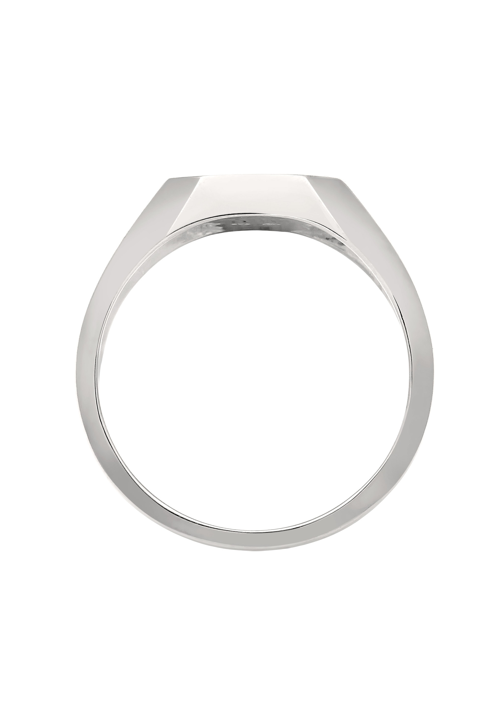Kuzzoi Siegelring »Ring Siegelring Quadrat Emaille Rot 925 Sterling Silber«