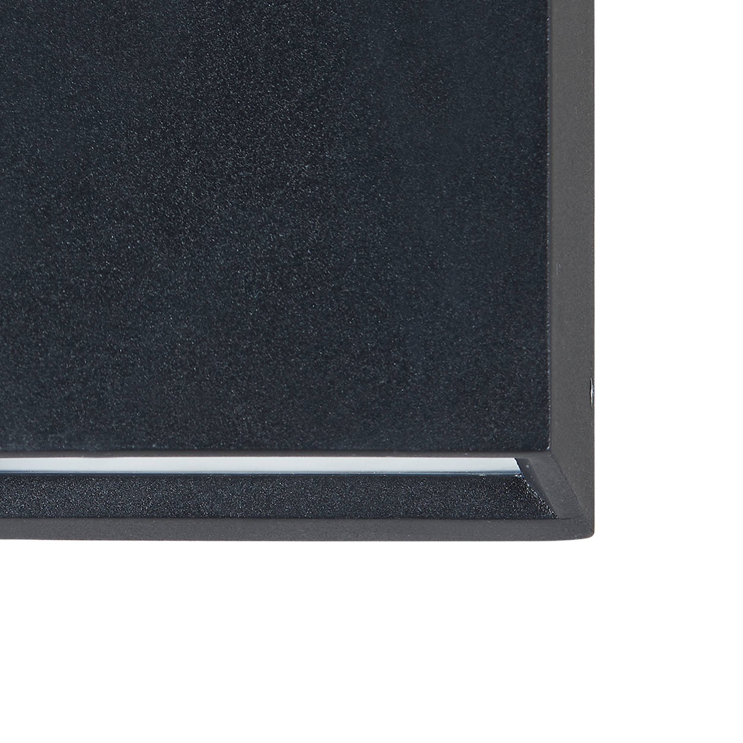 EGLO Wandleuchte »Spongano Wandlampe, Außenbeleuchtung, Aluminium und Glas, IP65, Lampe« LED-Modul 1 Stk. Kaltweiß | Neutralweiß | Warmweiß Wand-/Deckenleuchte - L12 x H20 x AL6 cm - schwarz - 2X5W inkl.